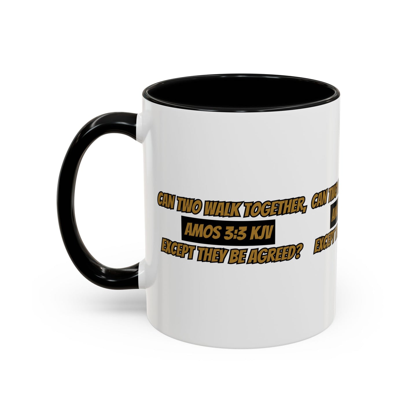 Inspirational Amos 3:3 KJV Bible Verse Coffee Mug Perfect Christian Gift