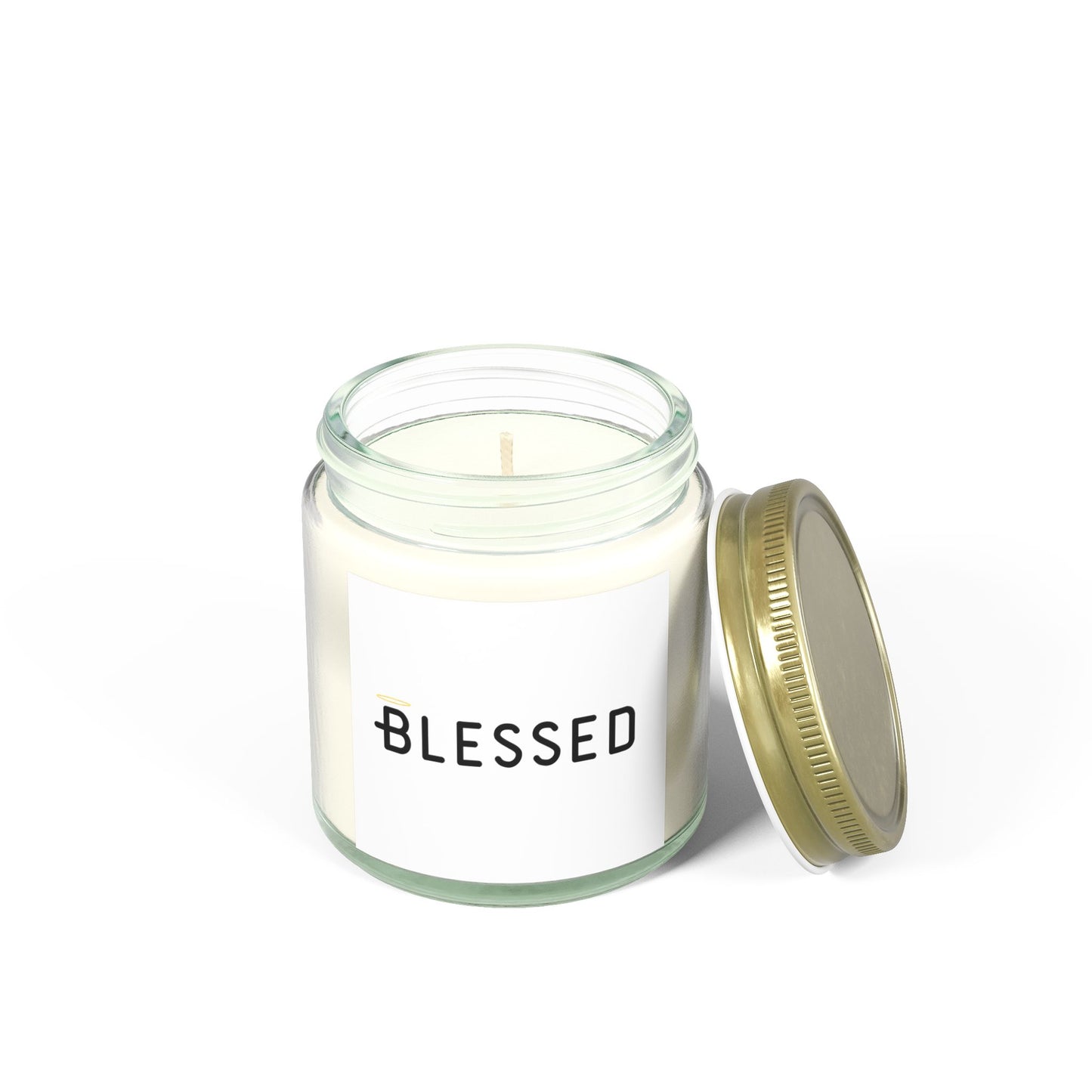 Blessed Scented Candle with Yellow Halo Inspirational Christian Gift