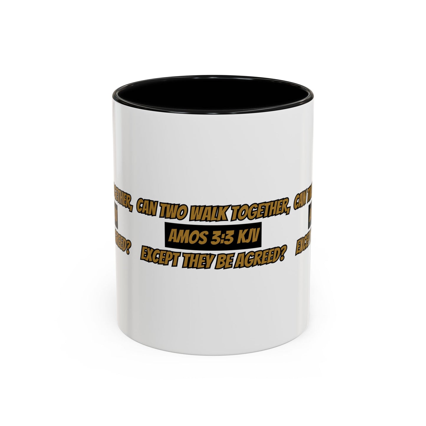 Inspirational Amos 3:3 KJV Bible Verse Coffee Mug Perfect Christian Gift