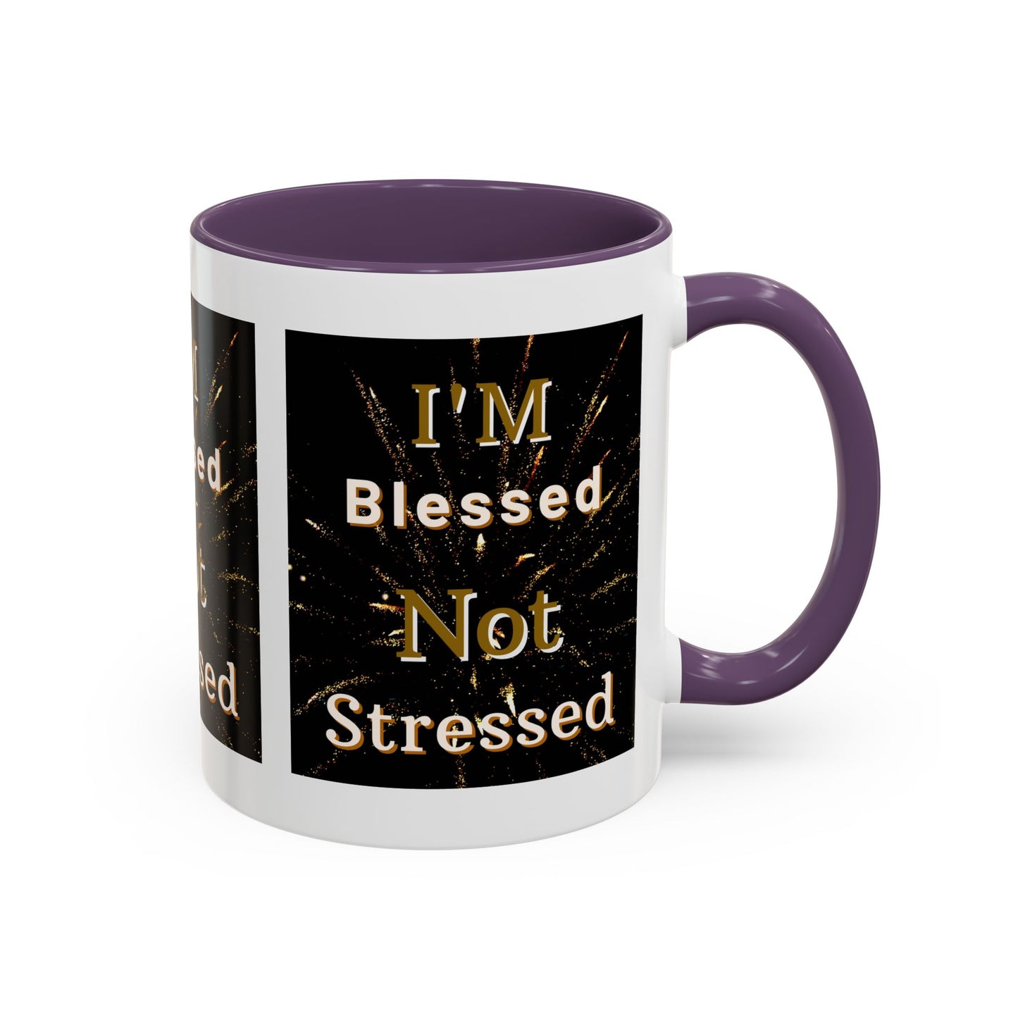 I'm Blessed Not Stressed Coffee Mug Inspirational Christian Gift for Faith-Based Living