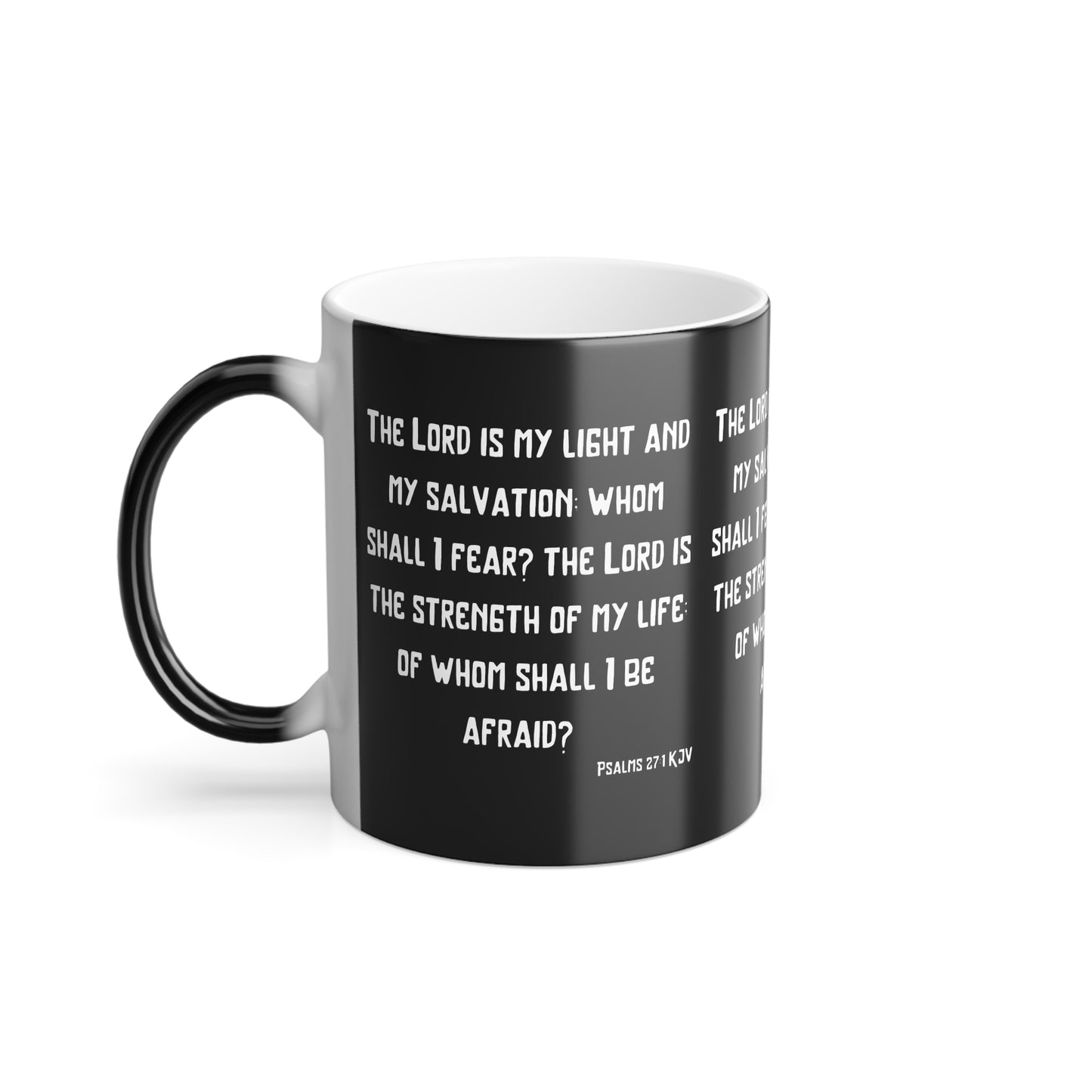 Psalms 27:1 KJV Color Morphing Coffee Mug The Lord is My Light and My Salvation Inspirational Christian Gift for Faith Based Coffee Lovers