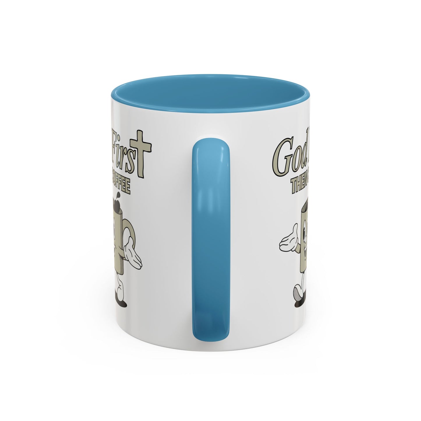 God First Then Coffee Mug Inspirational Christian Gift for Faith Based Coffee Lovers