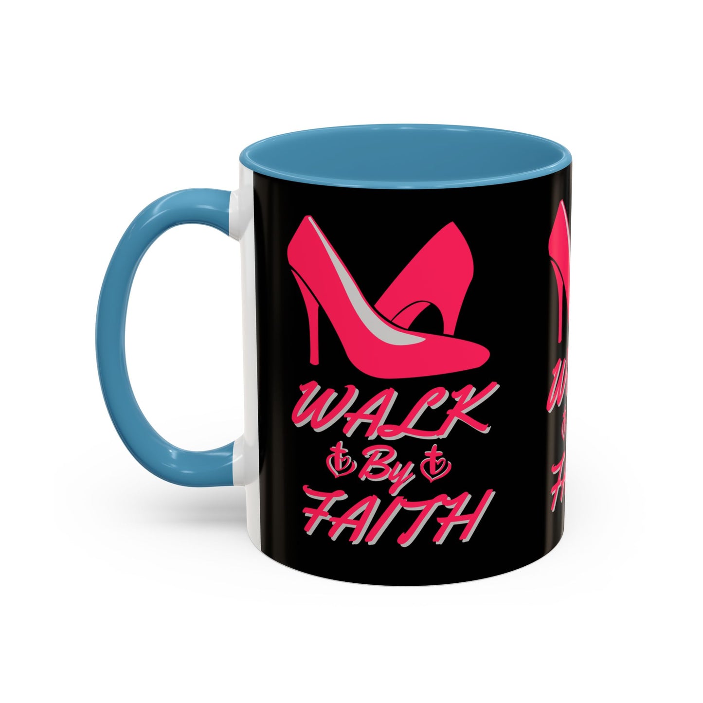 Walk By Faith Biblical Coffee Mug with High Heel Design Christian Gift for Her