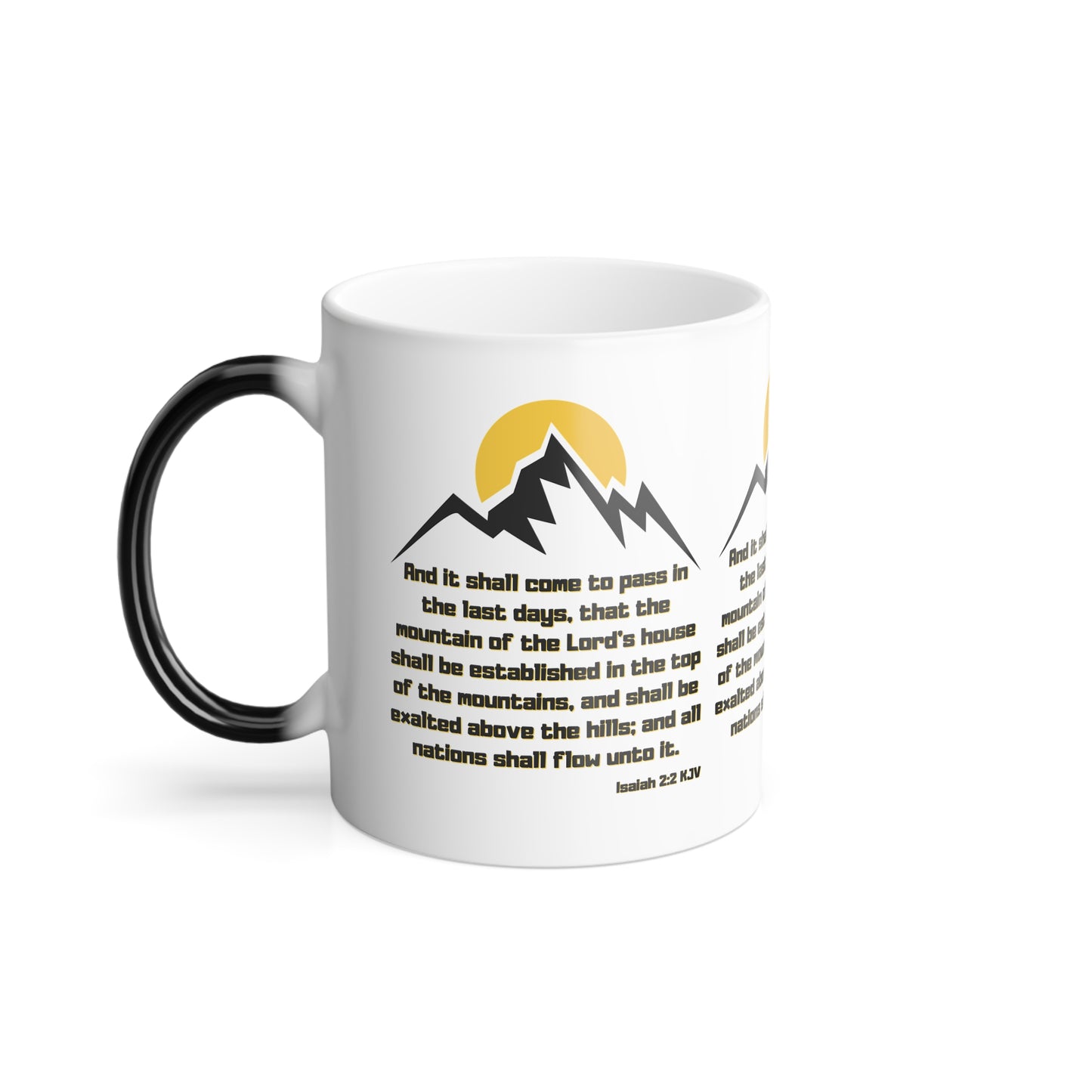 Isaiah 2:2 KJV Color Morphing Coffee Mug Inspirational Faith-Based Gift for Believers