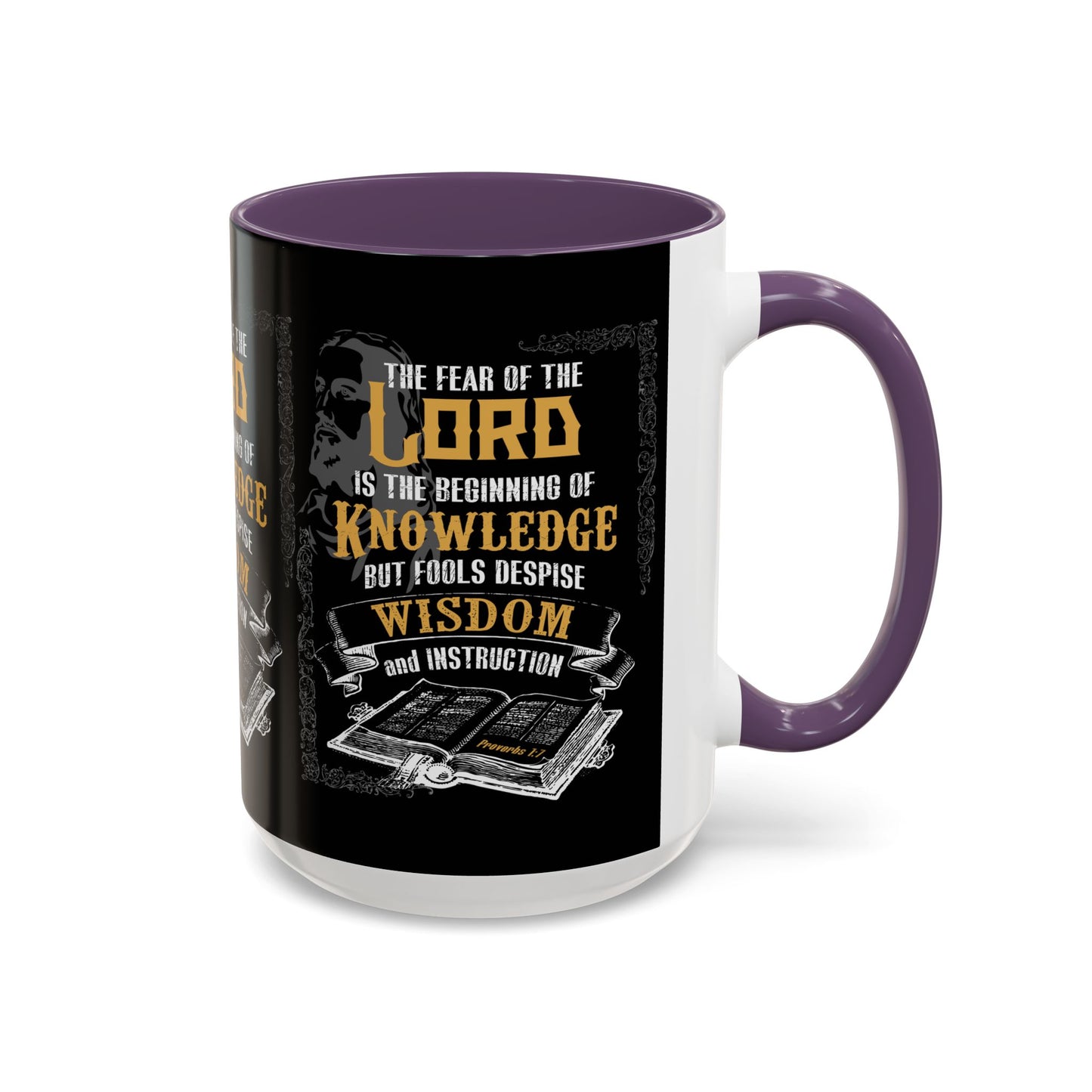 Proverbs 1:7 Bible Verse Coffee Mug Wisdom In Every Sip