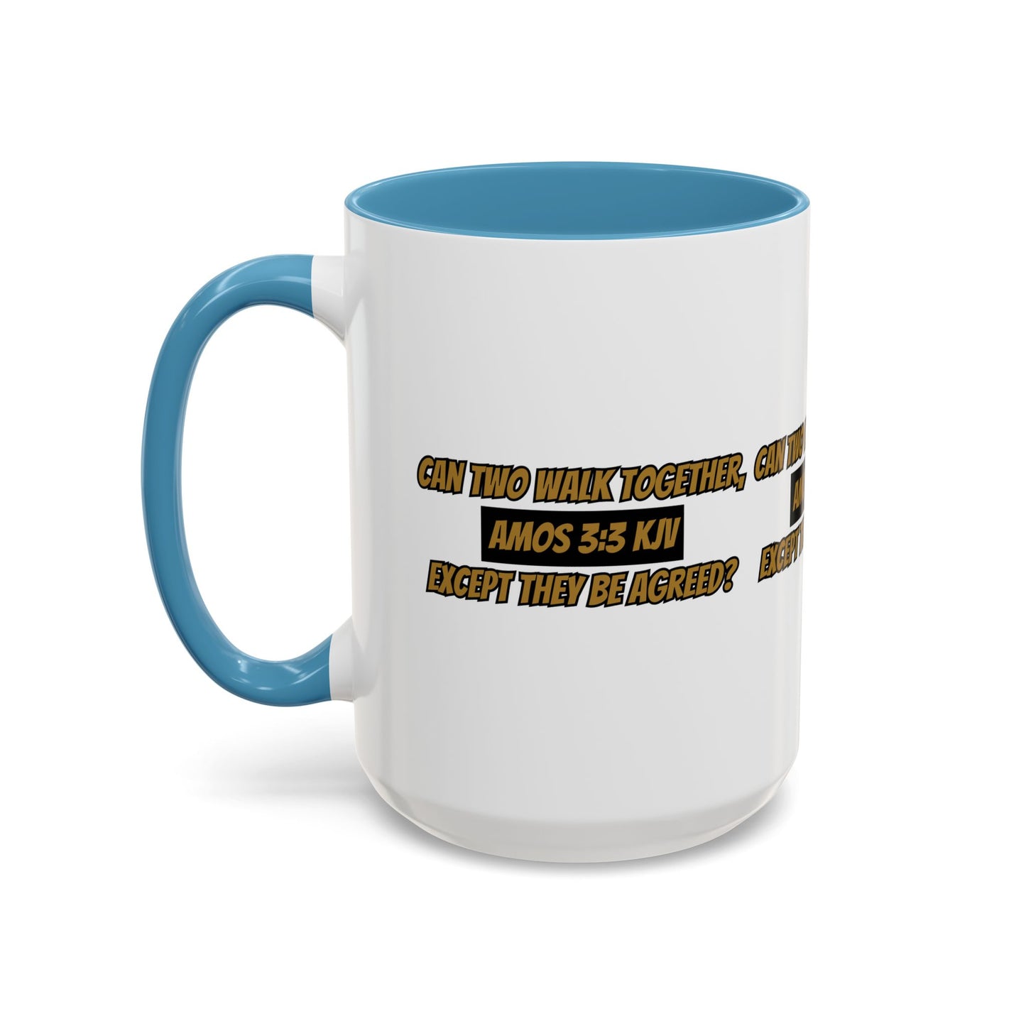 Inspirational Amos 3:3 KJV Bible Verse Coffee Mug Perfect Christian Gift