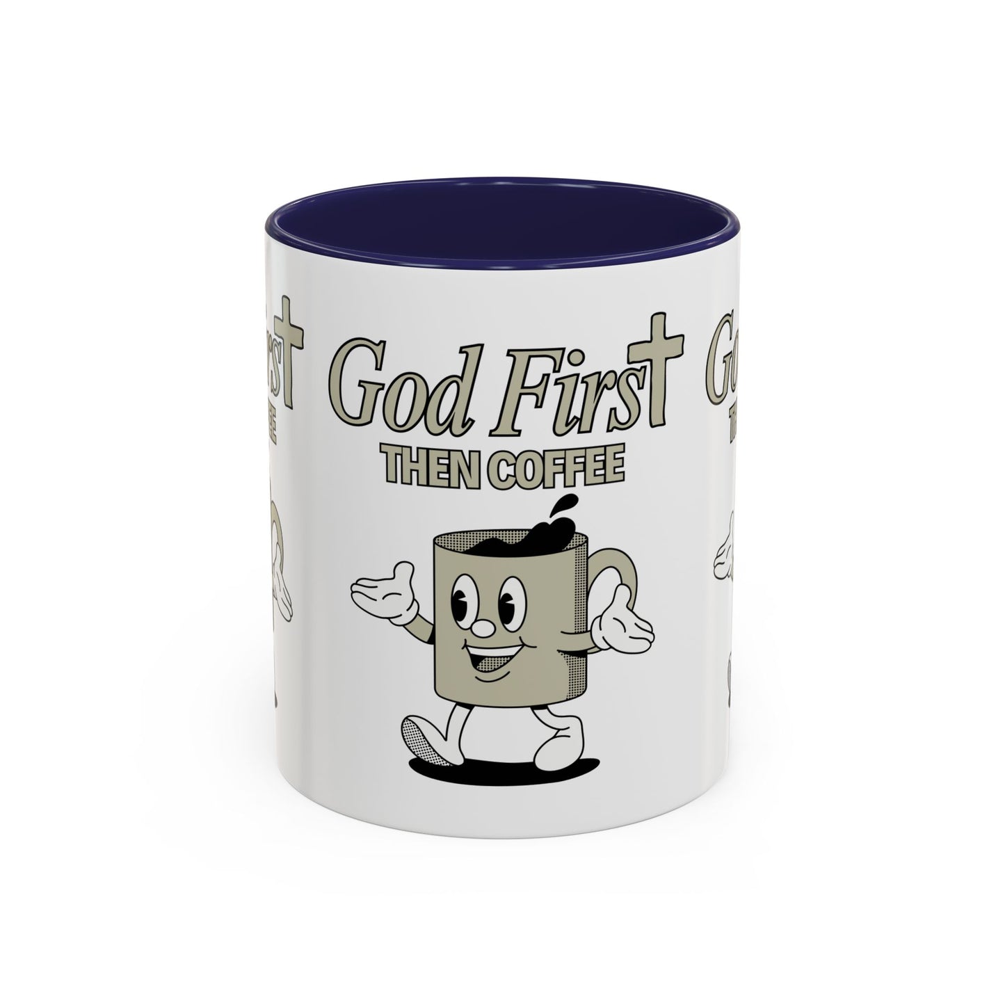 God First Then Coffee Mug Inspirational Christian Gift for Faith Based Coffee Lovers