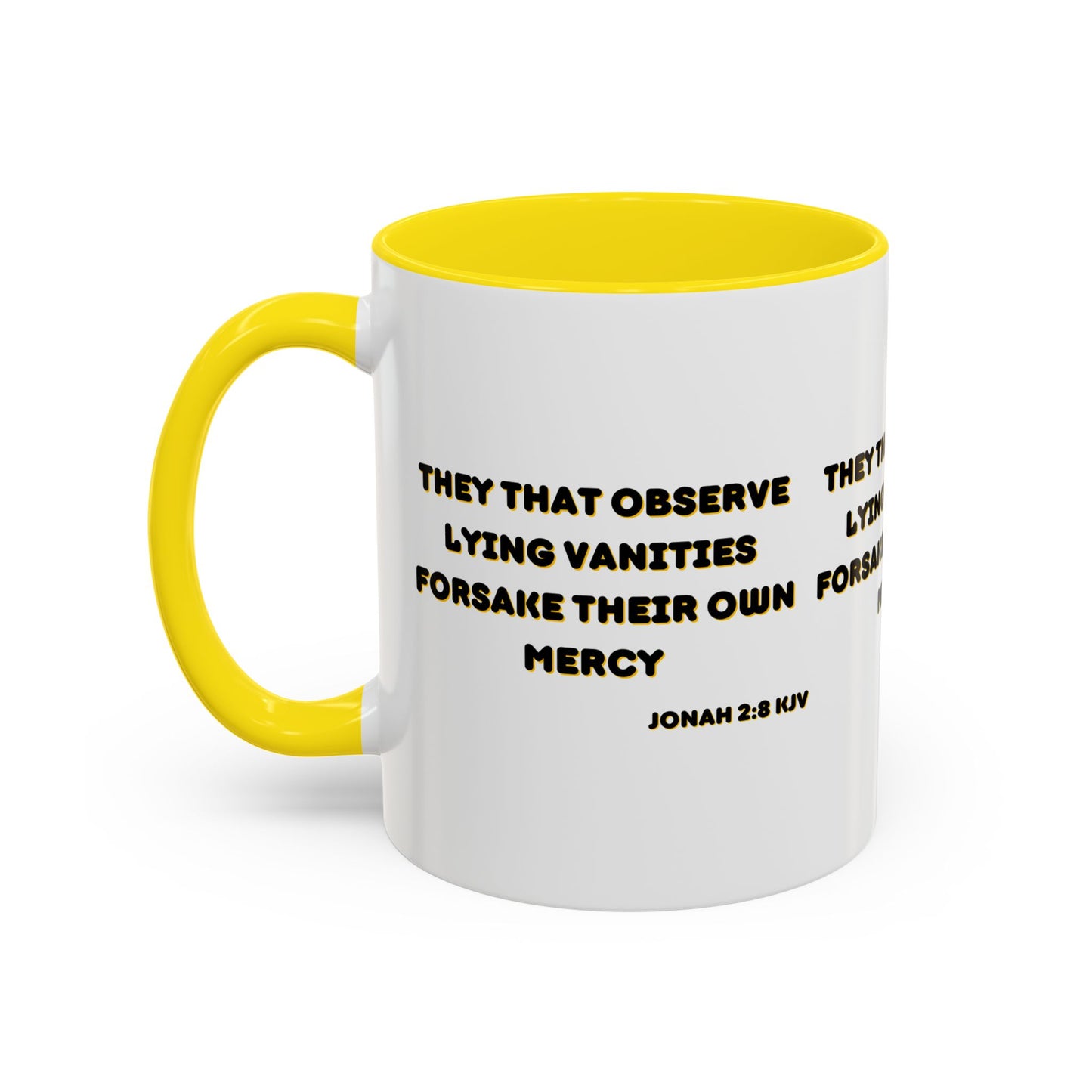 Jonah 2:8 KJV Coffee Mug They That Observe Lying Vanities Biblical Christian Gift for Faith-Based Living