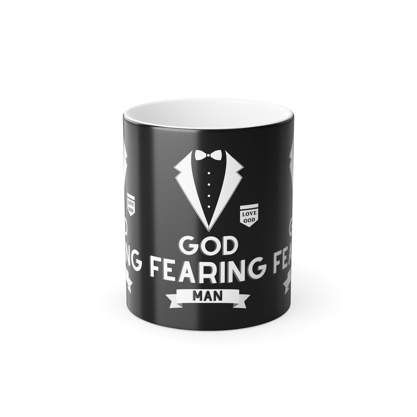 God Fearing Man Color Morphing Coffee Mug Inspirational Christian Gift for Him