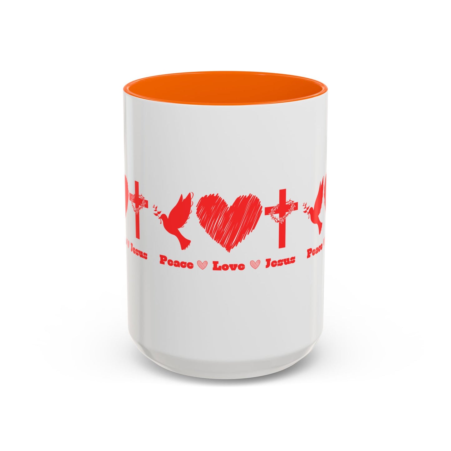 Peace Love Jesus Coffee Mug Faith Based Christian Gift