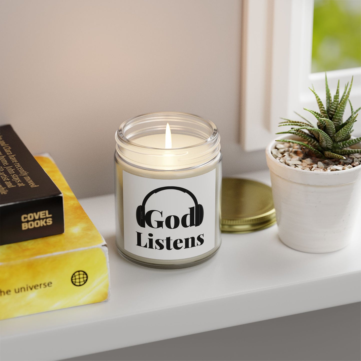 God Listens Scented Candle Faith Based Christian Gift for Him or Her