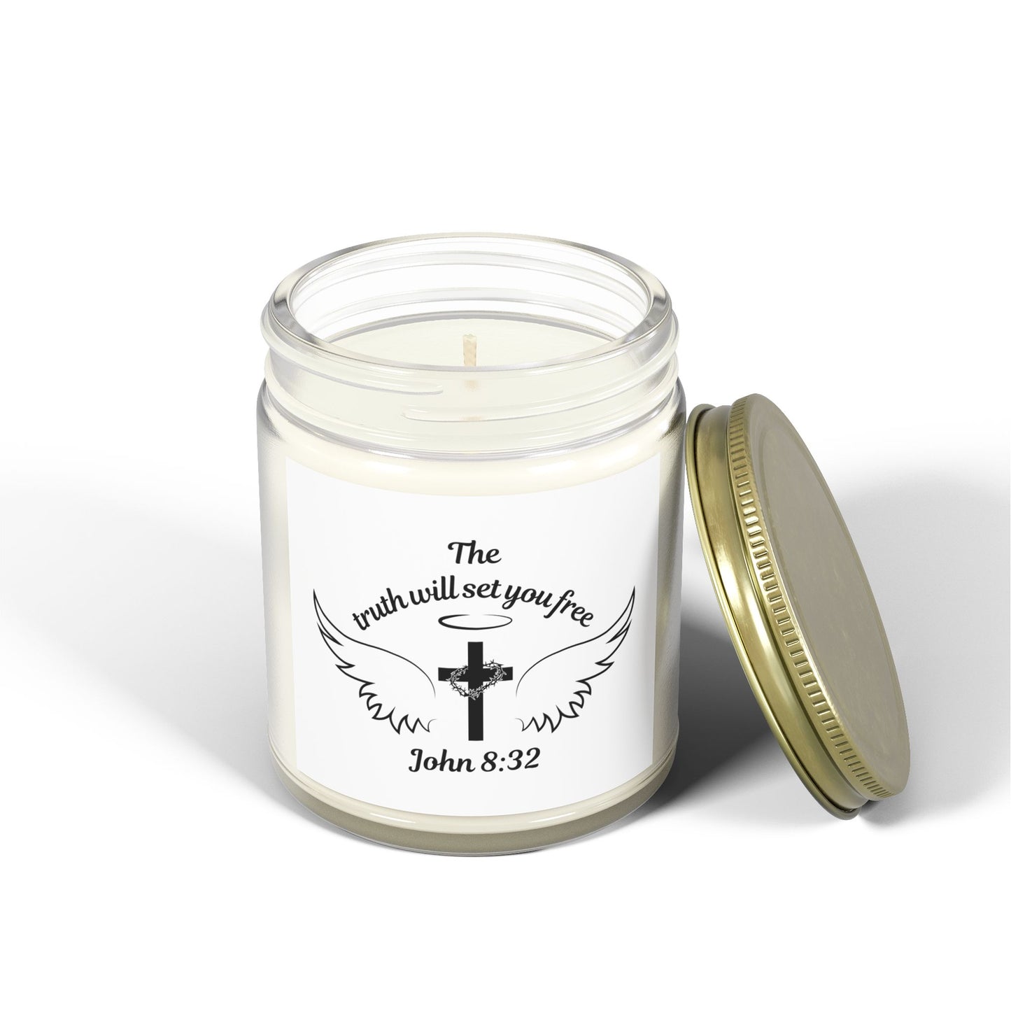 John 8:32 KJV Scented Candle The Truth Shall Make You Free Inspirational Christian Gift