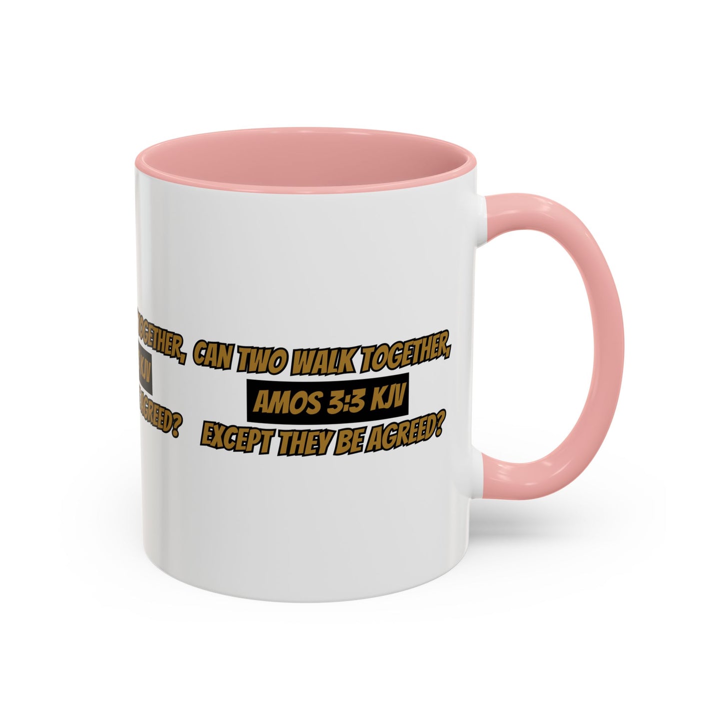 Inspirational Amos 3:3 KJV Bible Verse Coffee Mug Perfect Christian Gift