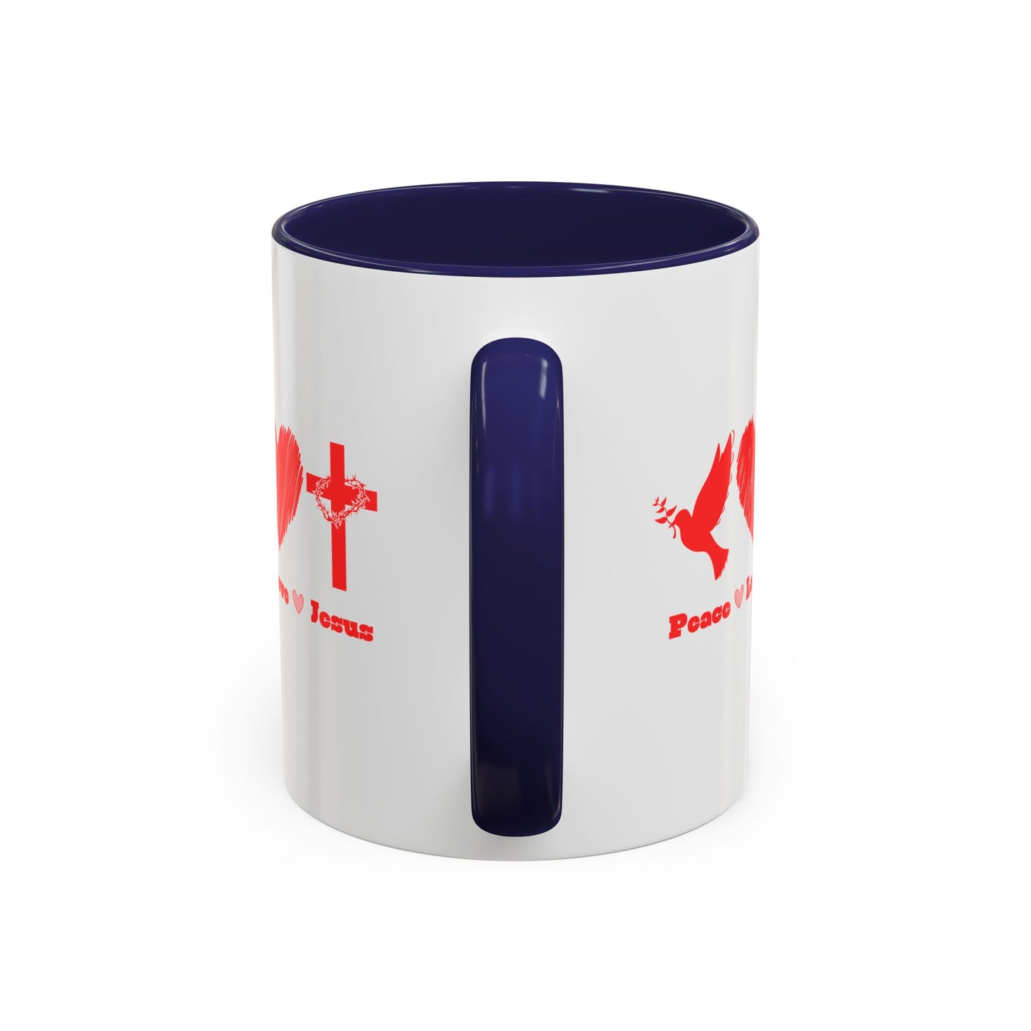 Peace Love Jesus Coffee Mug Faith Based Christian Gift