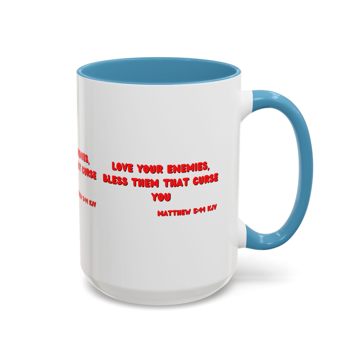 Matthew 5:44 KJV Coffee Mug Love Your Enemies Biblical Christian Gift for Faith-Based Living