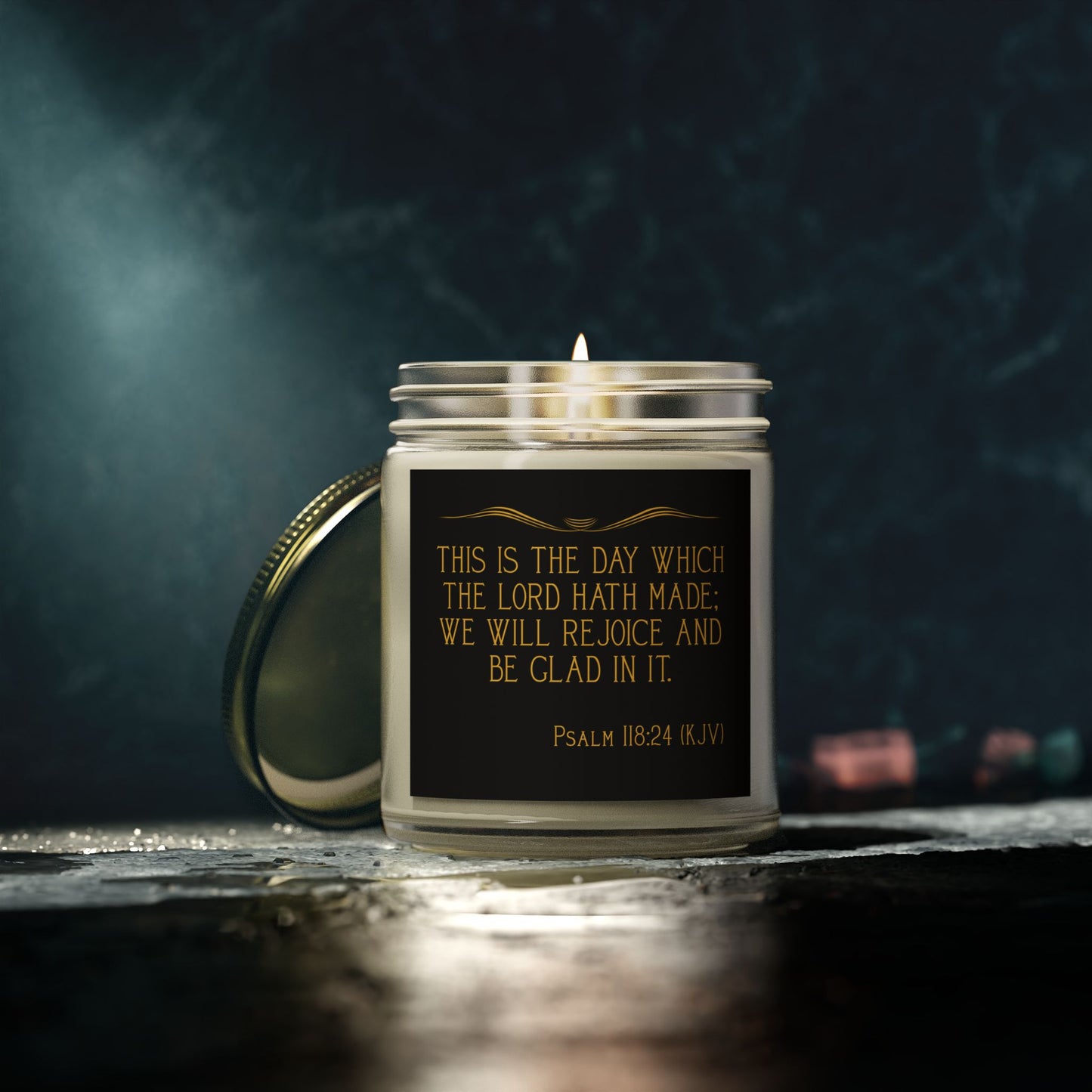 Psalm 118:24 KJV Scented Candle This is the Day the Lord Has Made Inspirational Christian Gift for Candle Lovers