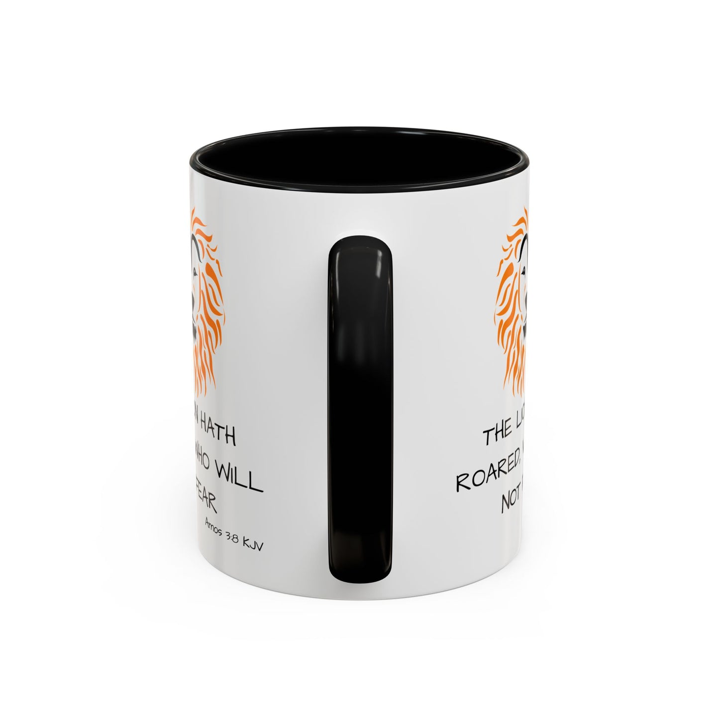 Amos 3:8 KJV Coffee Mug The Lion Hath Roared Biblical Christian Gift for Faith-Based Coffee Lovers