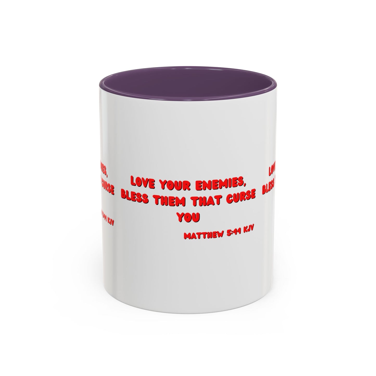 Matthew 5:44 KJV Coffee Mug Love Your Enemies Biblical Christian Gift for Faith-Based Living