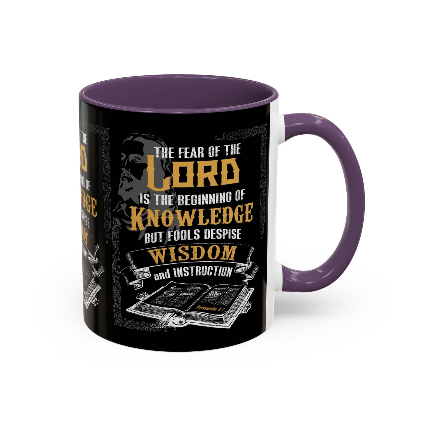 Proverbs 1:7 Bible Verse Coffee Mug Wisdom In Every Sip