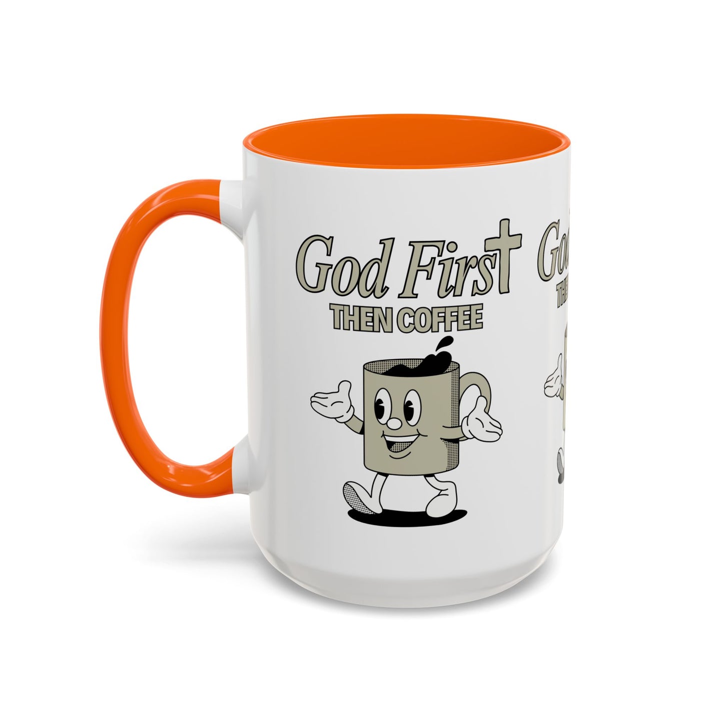 God First Then Coffee Mug Inspirational Christian Gift for Faith Based Coffee Lovers