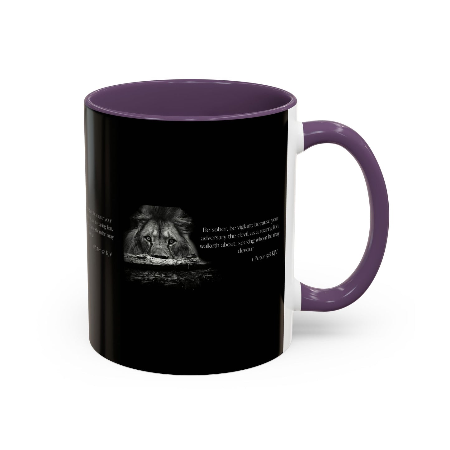 1 Peter 5:8 KJV Bible Verse Coffee Mug Vigilance & Faith With Every Drink