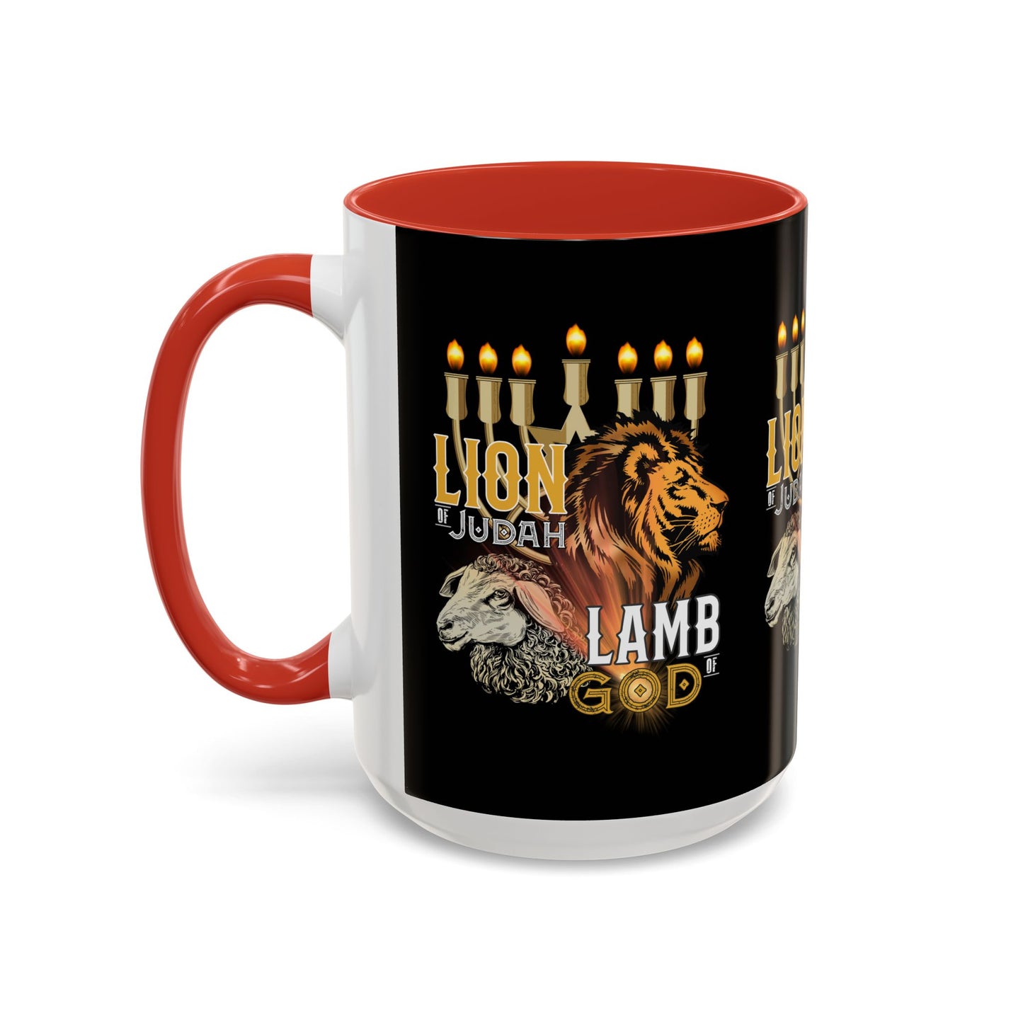 Lion of Judah, Lamb of God Coffee Mug Embrace Faith & Strength