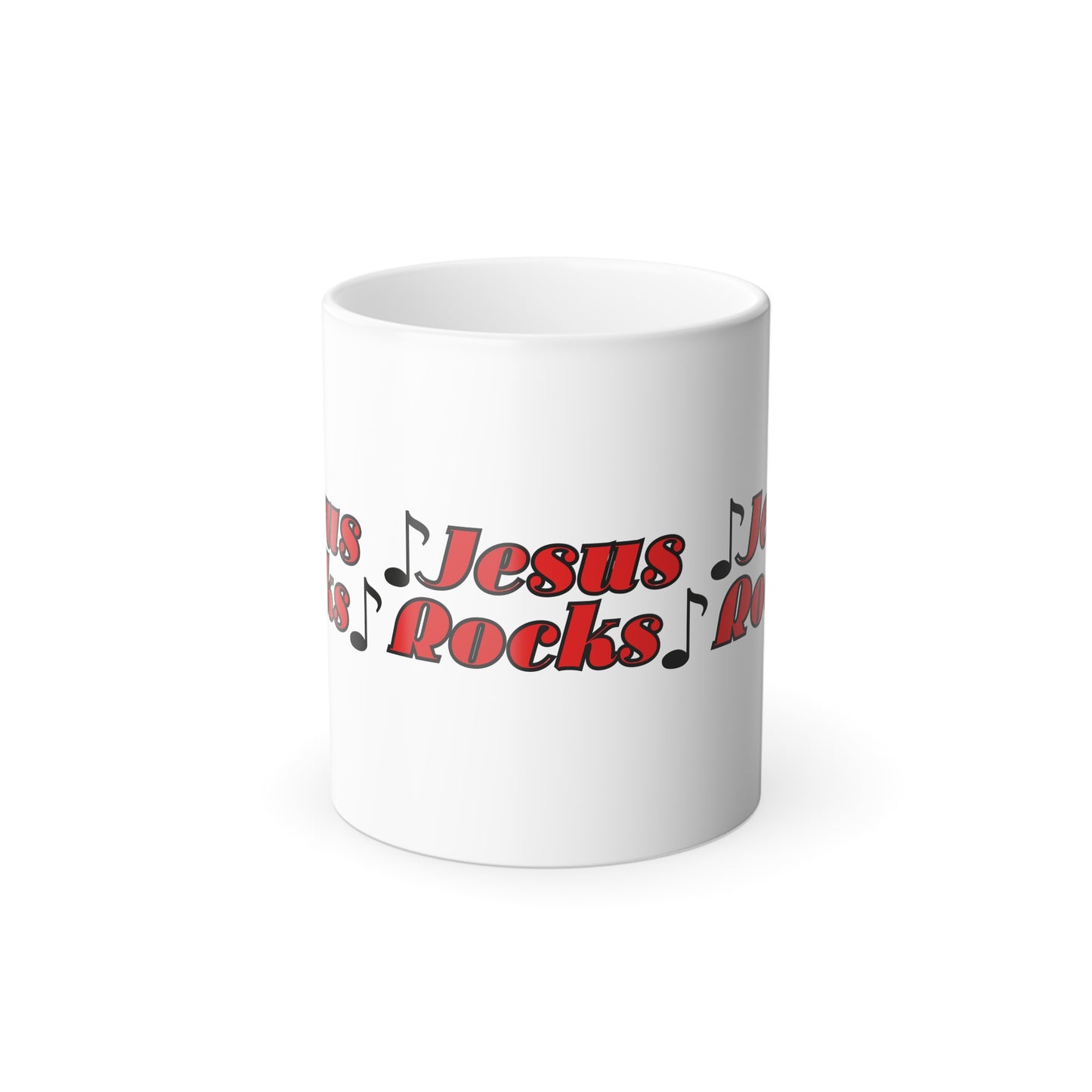 Jesus Rocks Color Morphing Coffee Mug Inspirational Biblical Gift for Faith Based Coffee Lovers