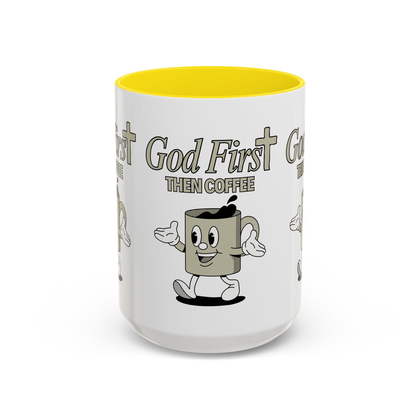 God First Then Coffee Mug Inspirational Christian Gift for Faith Based Coffee Lovers