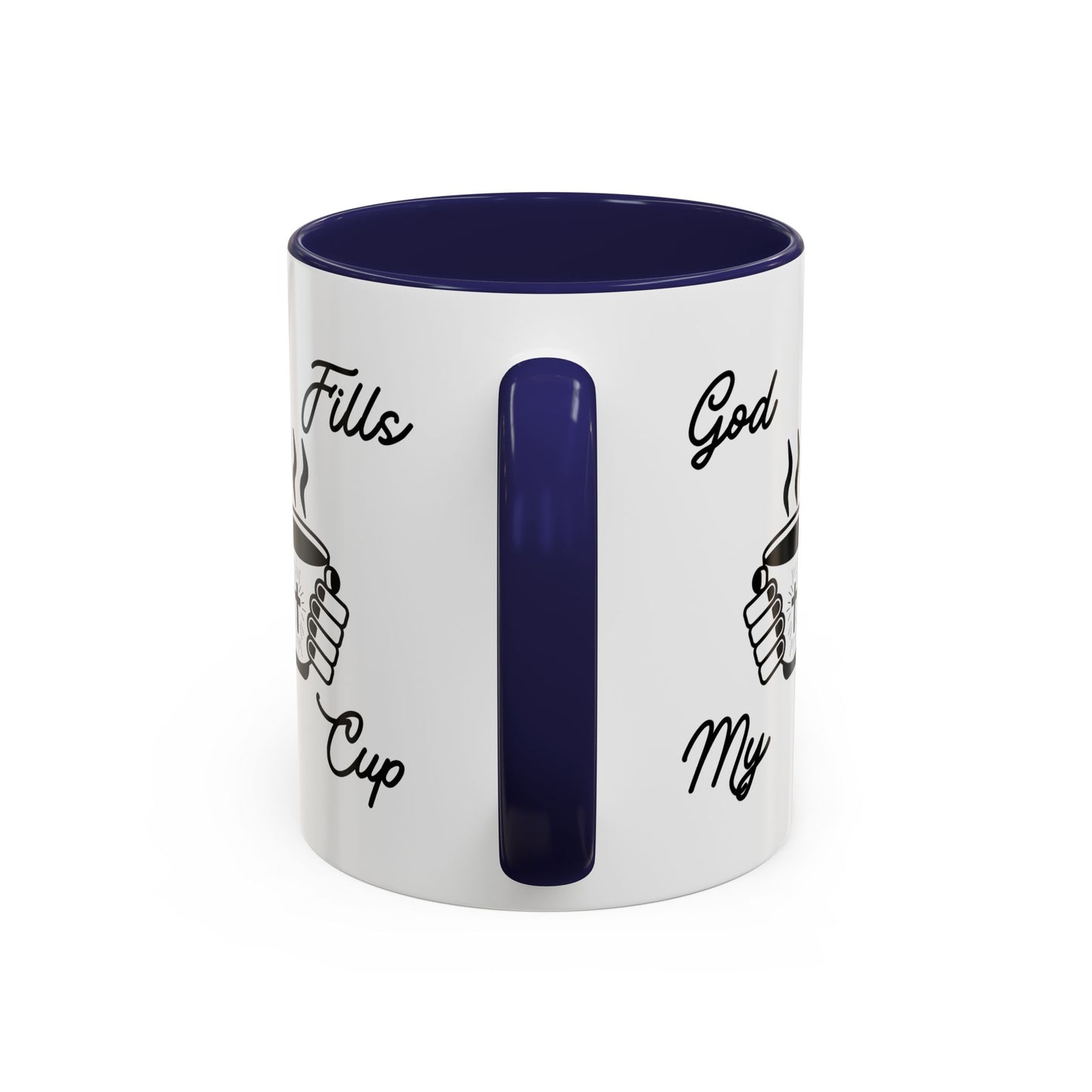 God Fills My Cup Coffee Mug Inspirational Christian Gift for Faith and Encouragement for Coffee Lovers