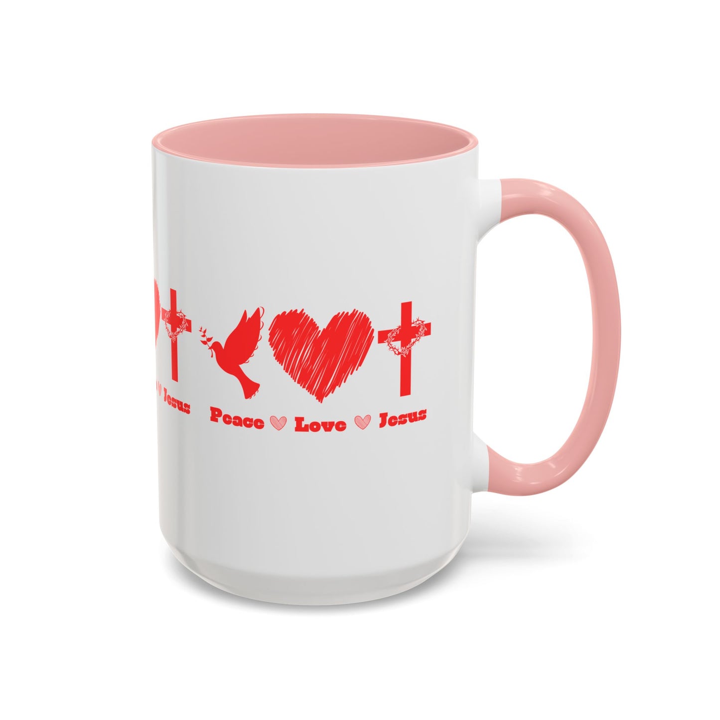 Peace Love Jesus Coffee Mug Faith Based Christian Gift