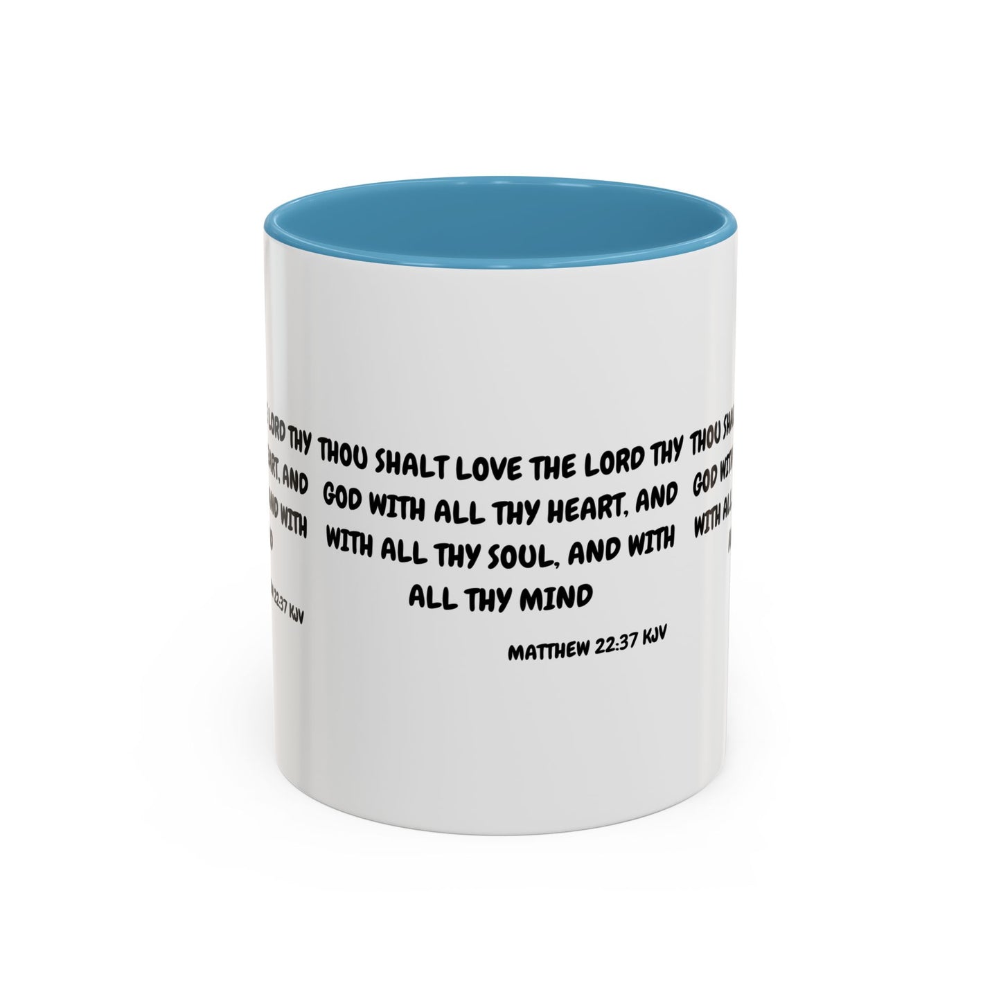 Matthew 22:37 KJV Coffee Mug Love the Lord Your God Biblical Christian Gift for Faith-Based Living