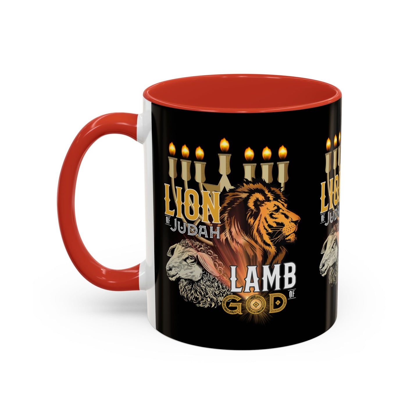 Lion of Judah, Lamb of God Coffee Mug Embrace Faith & Strength