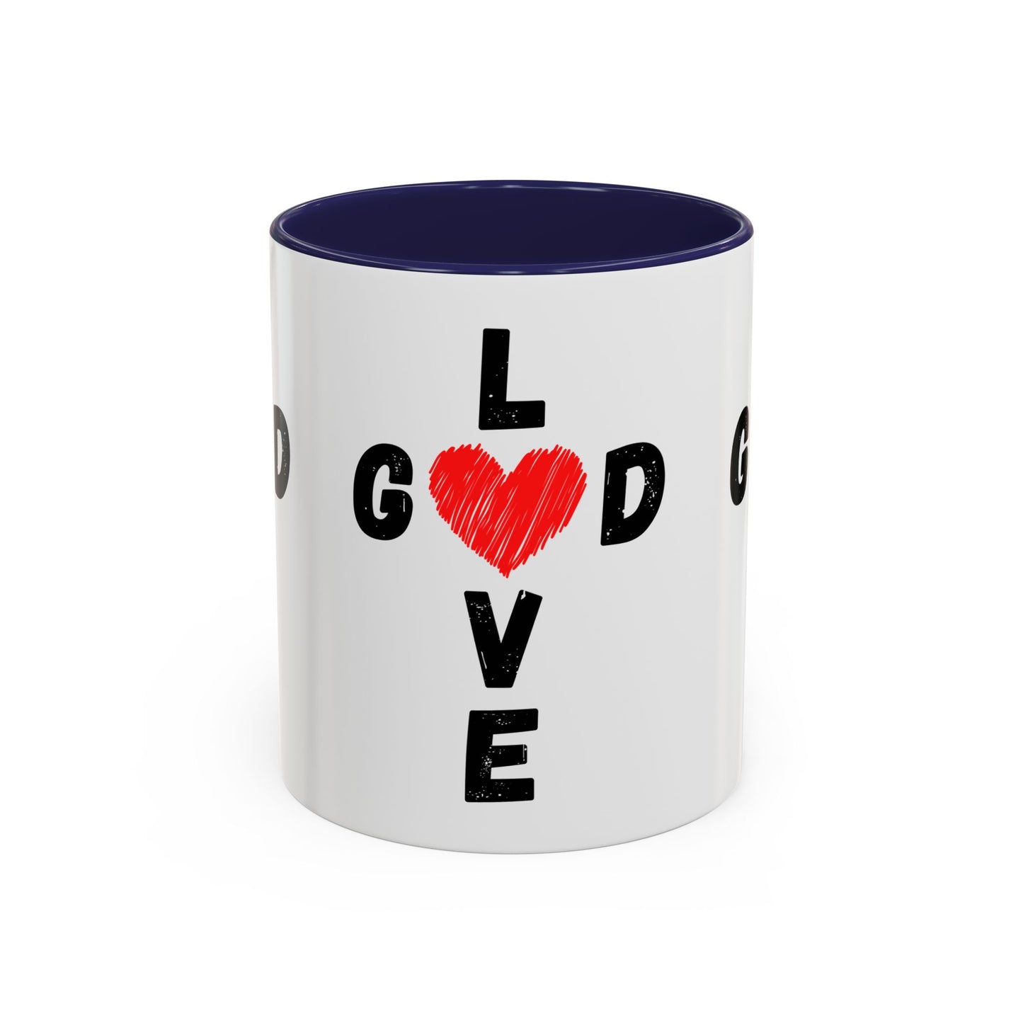 Love God Cross Shaped Coffee Mug Inspirational Christian Gift for Faith-Based Living