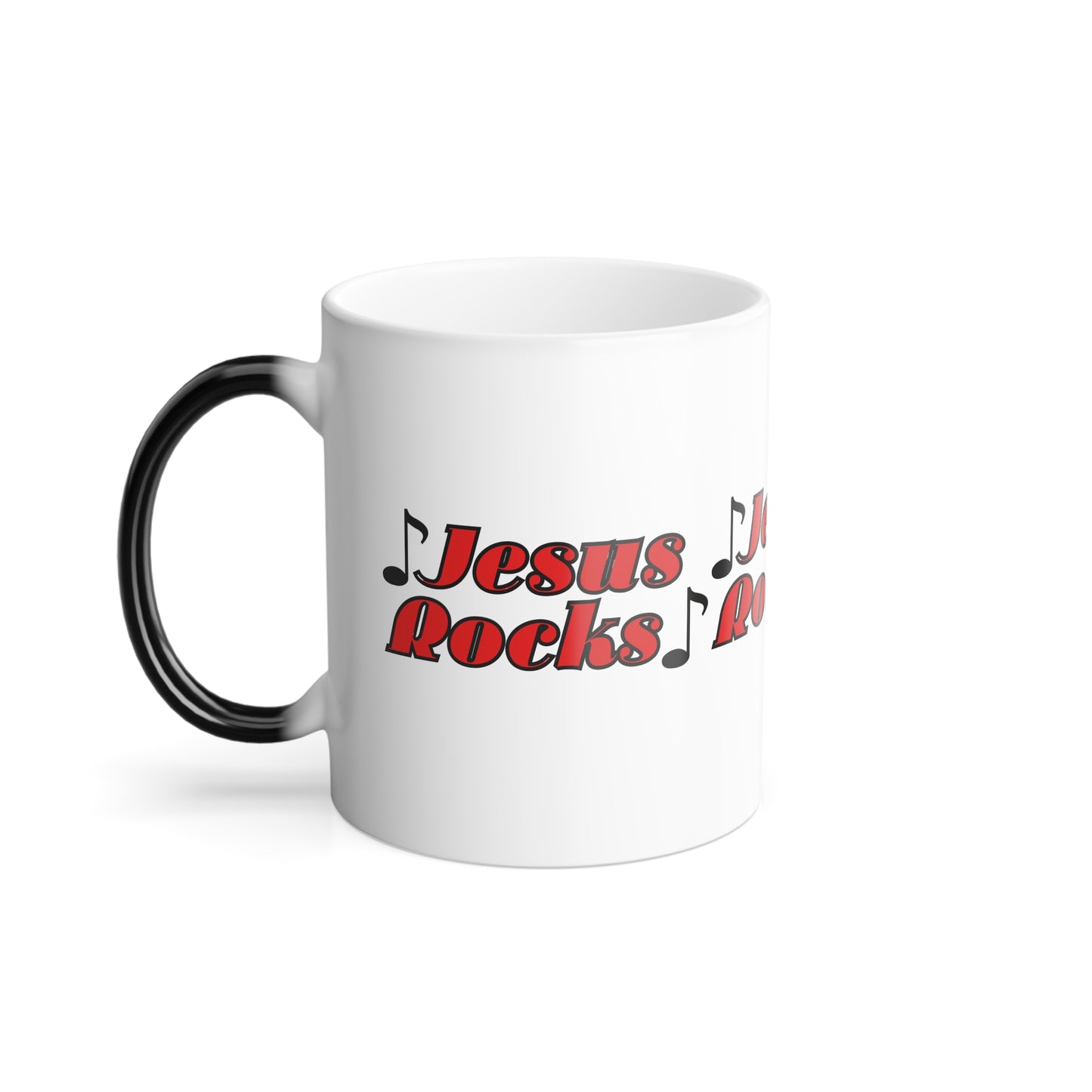 Jesus Rocks Color Morphing Coffee Mug Inspirational Biblical Gift for Faith Based Coffee Lovers