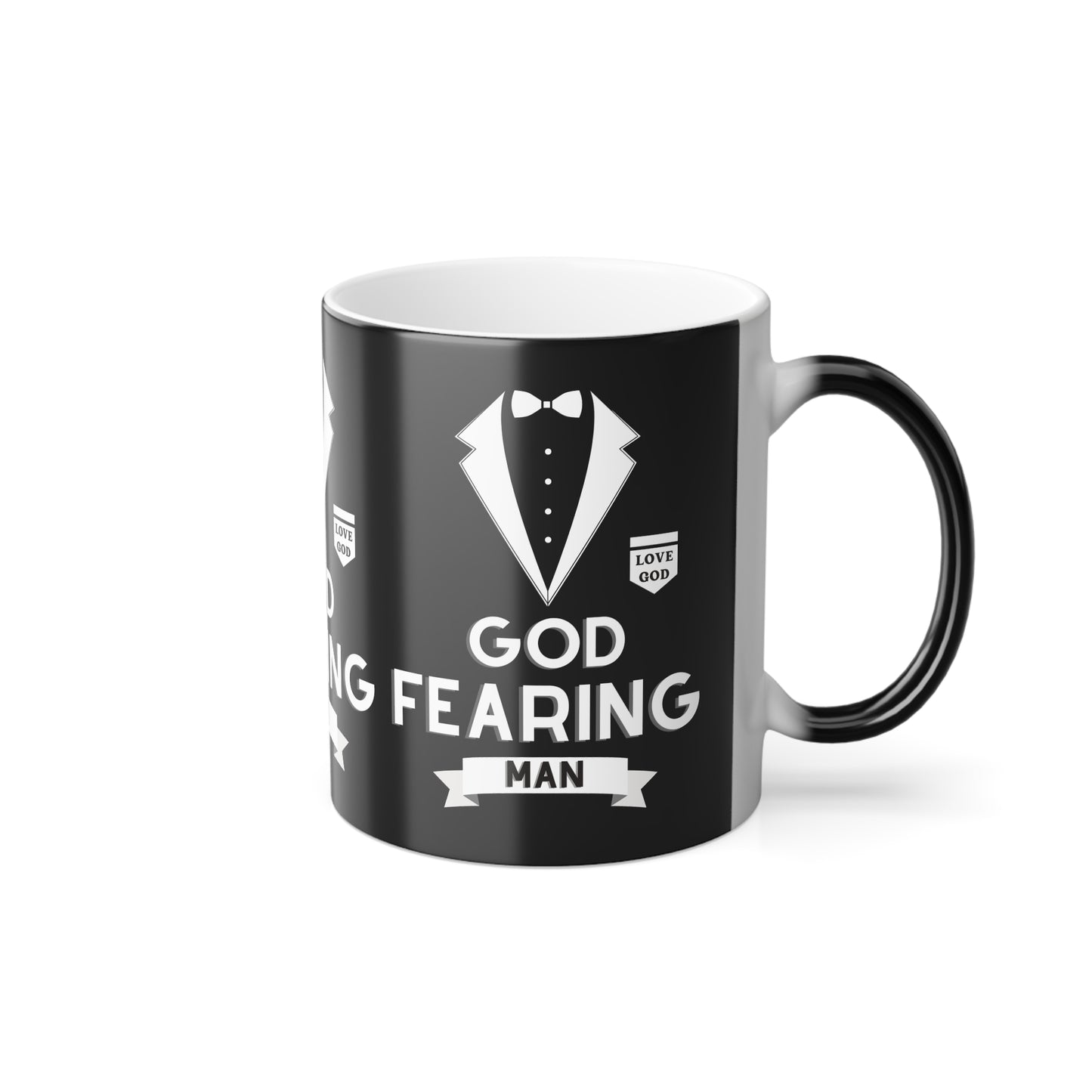 God Fearing Man Color Morphing Coffee Mug Inspirational Christian Gift for Him