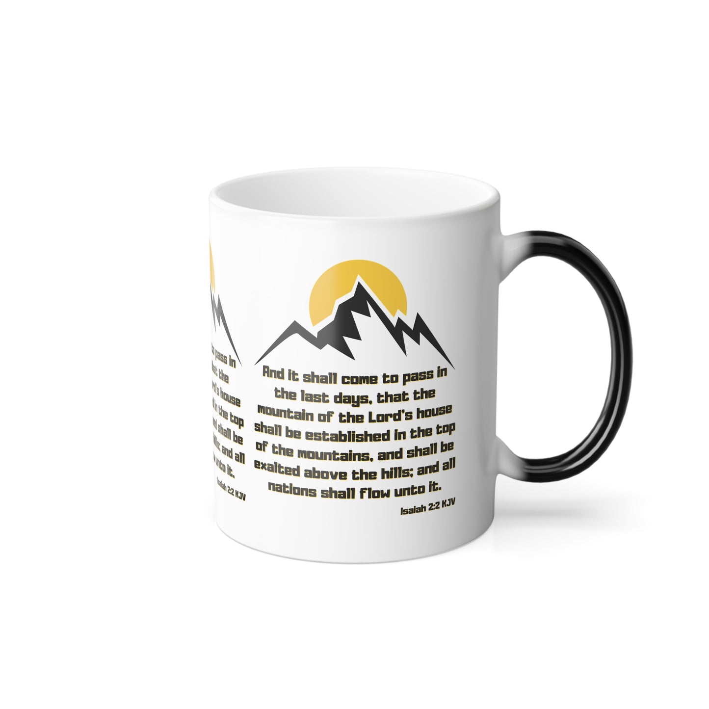 Isaiah 2:2 KJV Color Morphing Coffee Mug Inspirational Faith-Based Gift for Believers