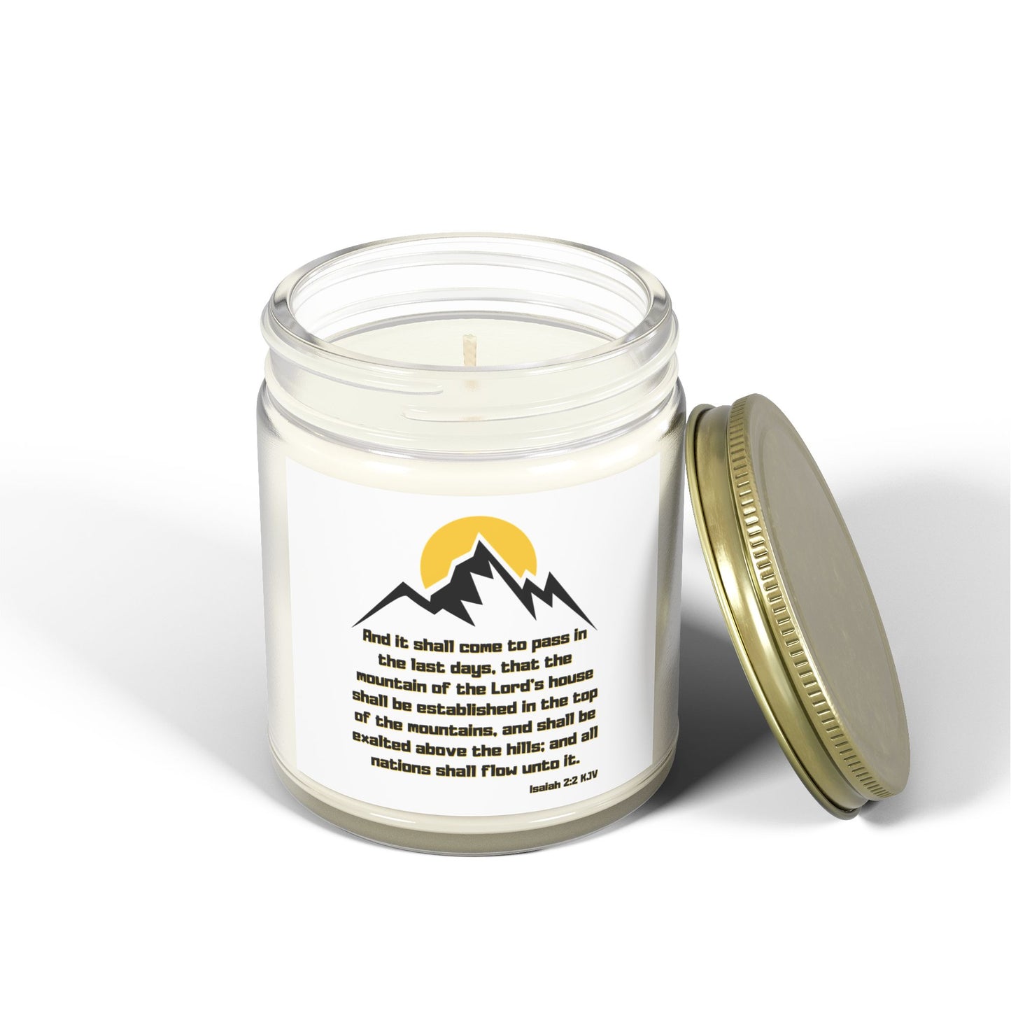 Isaiah 2:2 KJV Scented Candle Inspirational Faith-Based Gift for Believers