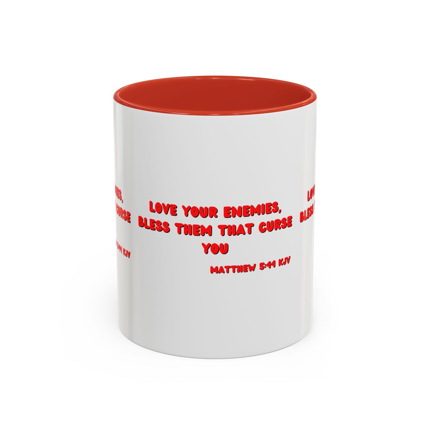 Matthew 5:44 KJV Coffee Mug Love Your Enemies Biblical Christian Gift for Faith-Based Living