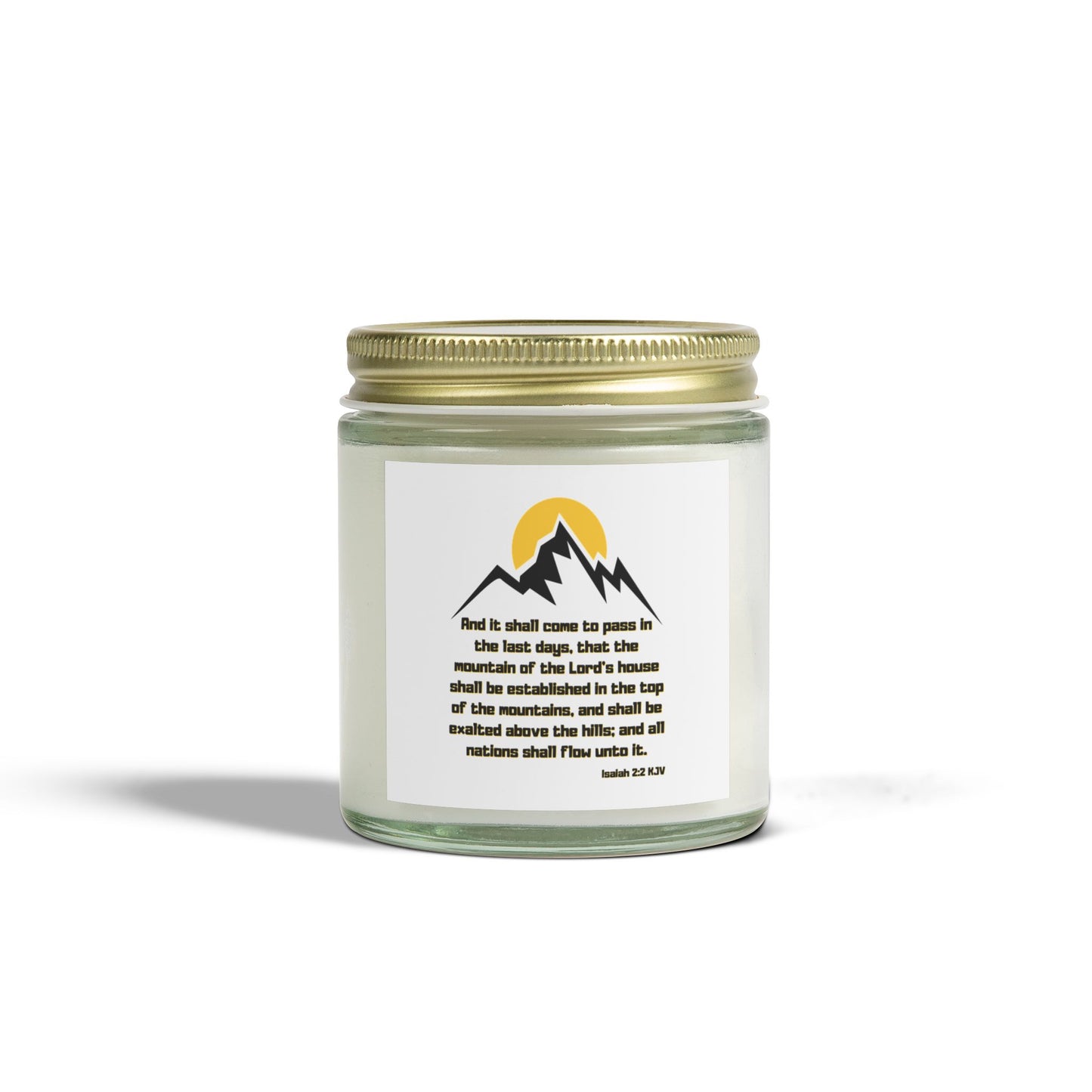 Isaiah 2:2 KJV Scented Candle Inspirational Faith-Based Gift for Believers