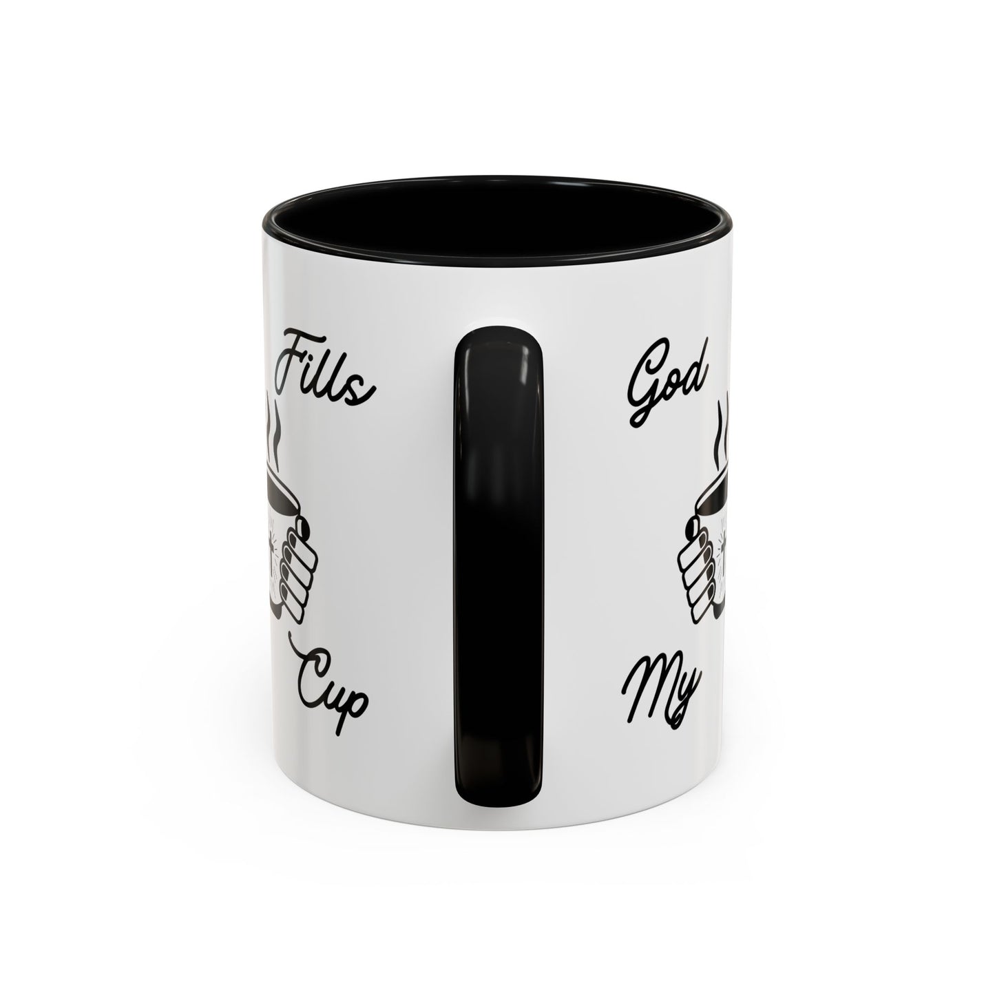 God Fills My Cup Coffee Mug Inspirational Christian Gift for Faith and Encouragement for Coffee Lovers