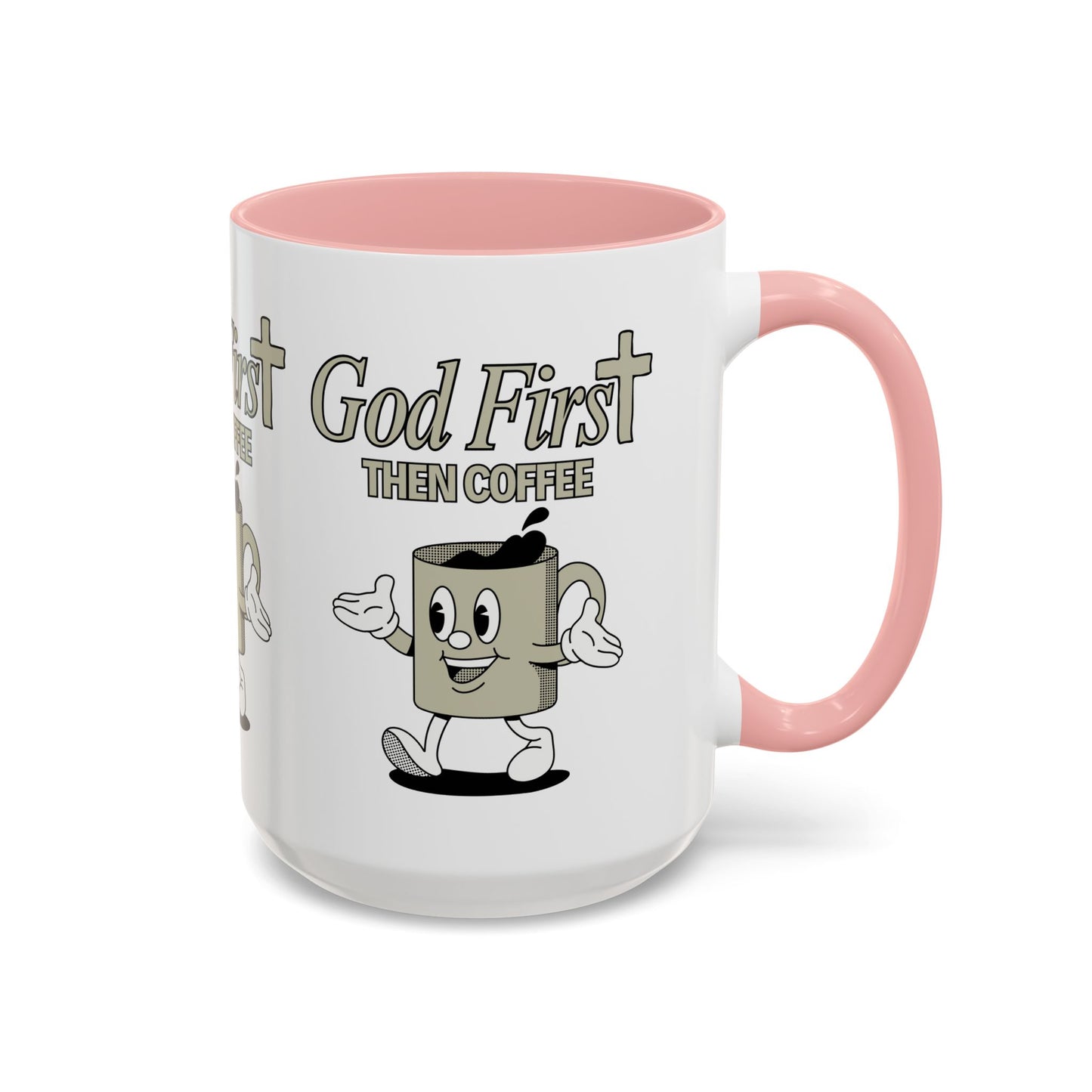 God First Then Coffee Mug Inspirational Christian Gift for Faith Based Coffee Lovers