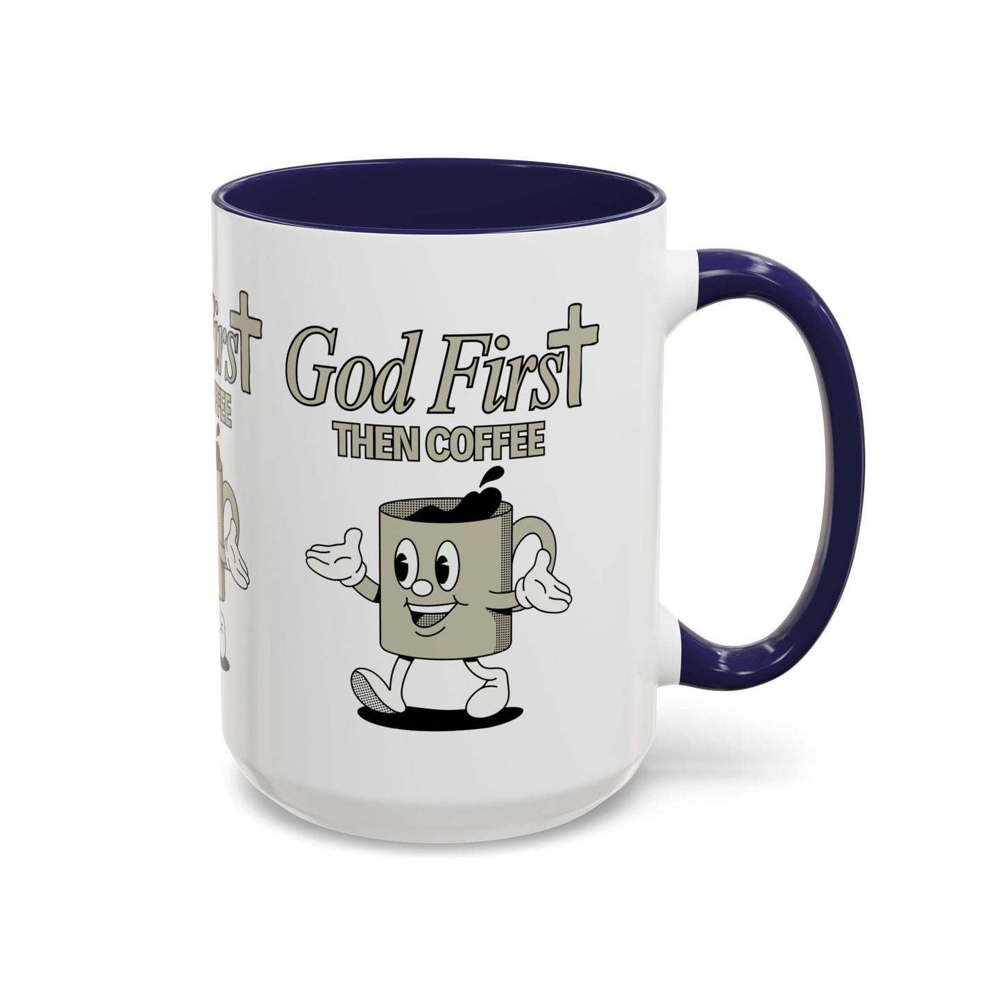 God First Then Coffee Mug Inspirational Christian Gift for Faith Based Coffee Lovers