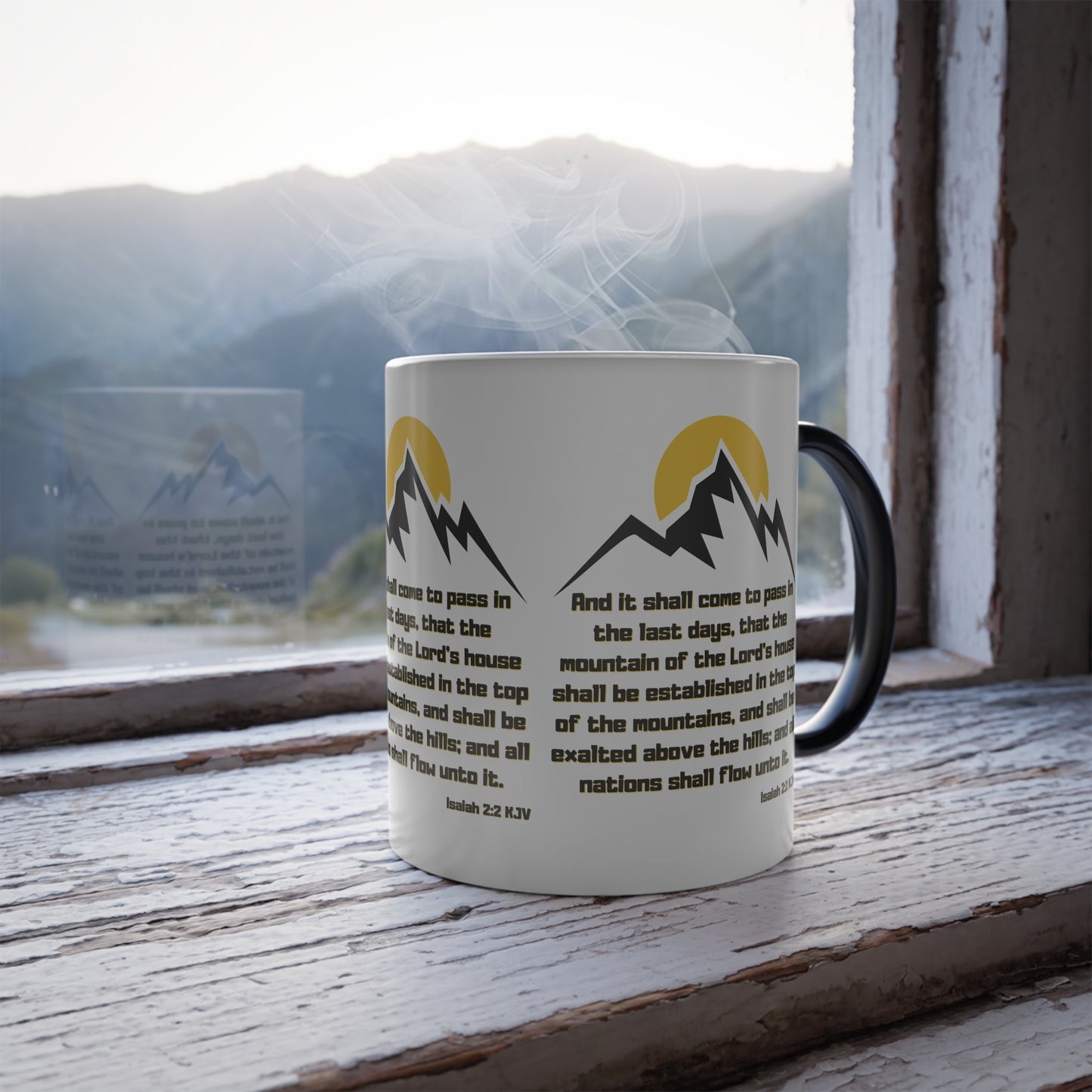 Isaiah 2:2 KJV Color Morphing Coffee Mug Inspirational Faith-Based Gift for Believers