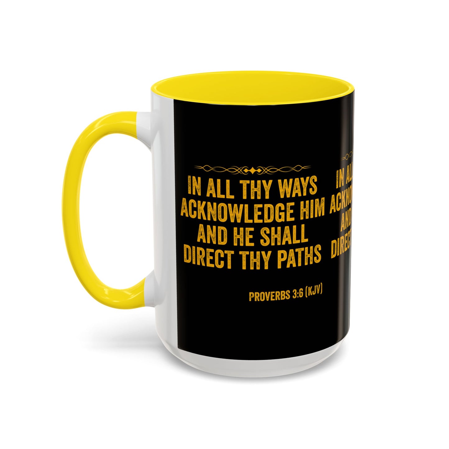 Proverbs 3:6 KJV Coffee Mug In All Thy Ways Acknowledge Him Inspirational Faith Based Gift For Believers