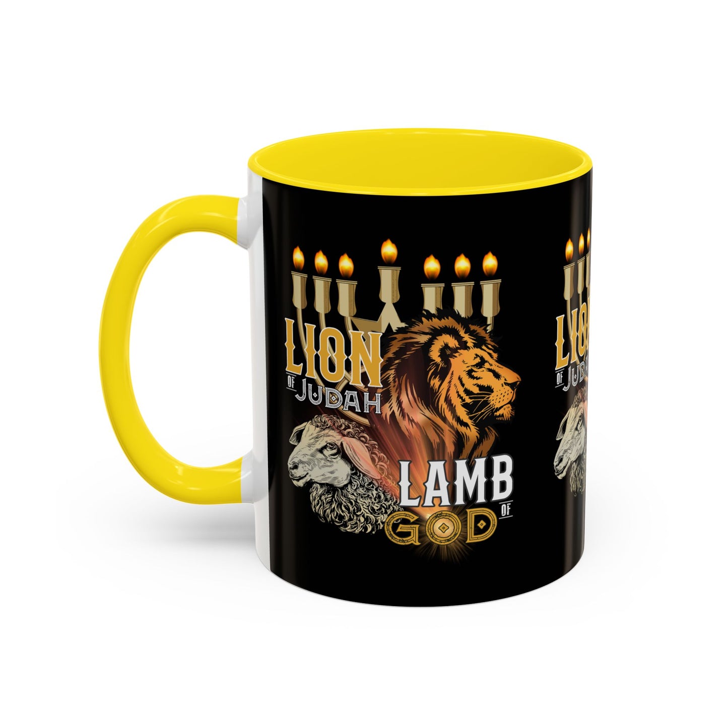 Lion of Judah, Lamb of God Coffee Mug Embrace Faith & Strength