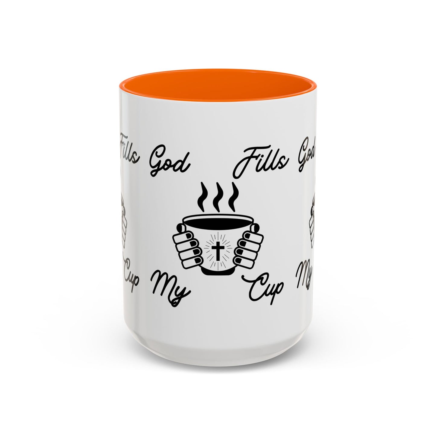 God Fills My Cup Coffee Mug Inspirational Christian Gift for Faith and Encouragement for Coffee Lovers