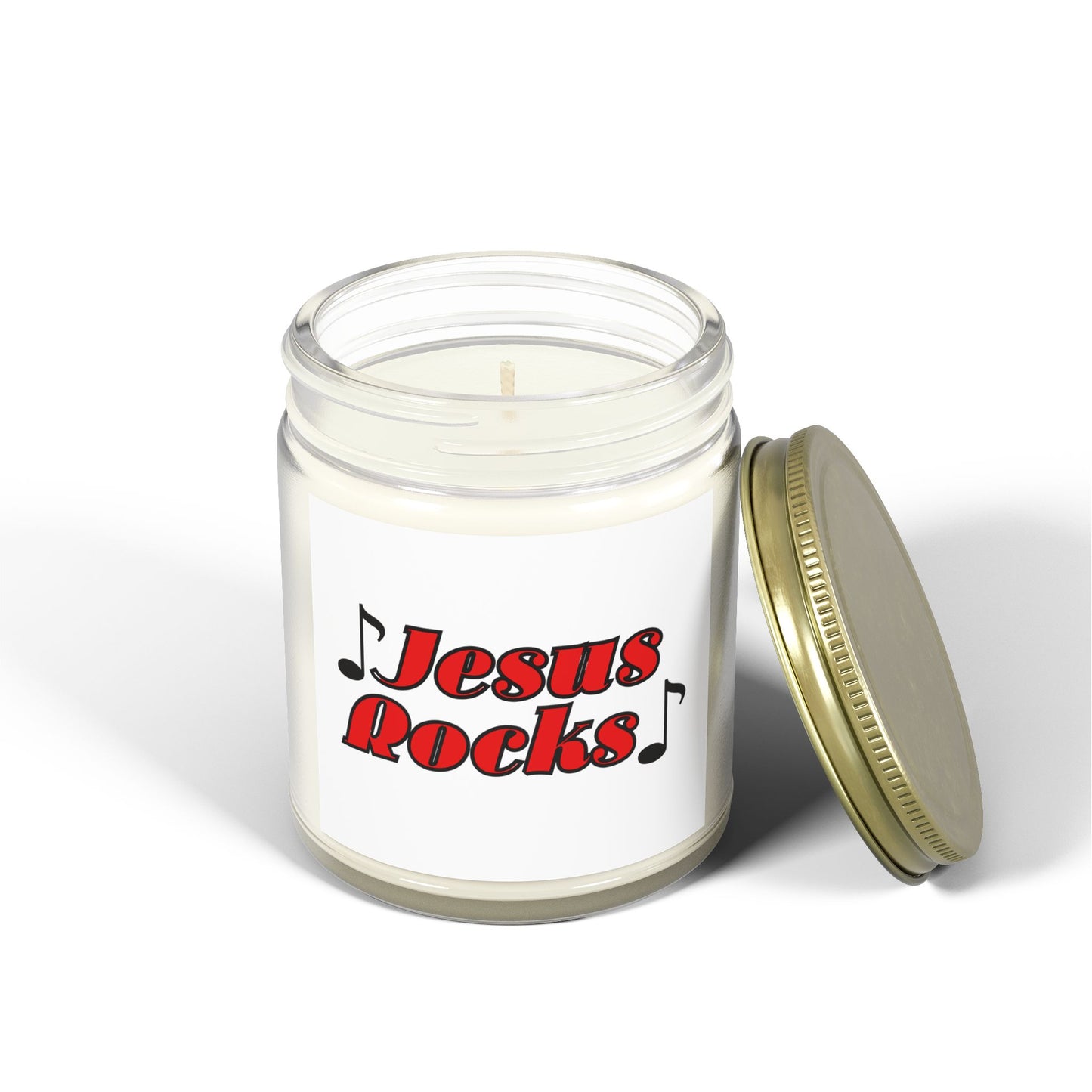 Jesus Rocks Scented Candle Inspirational Biblical Gift for Faith Based Candle Lovers