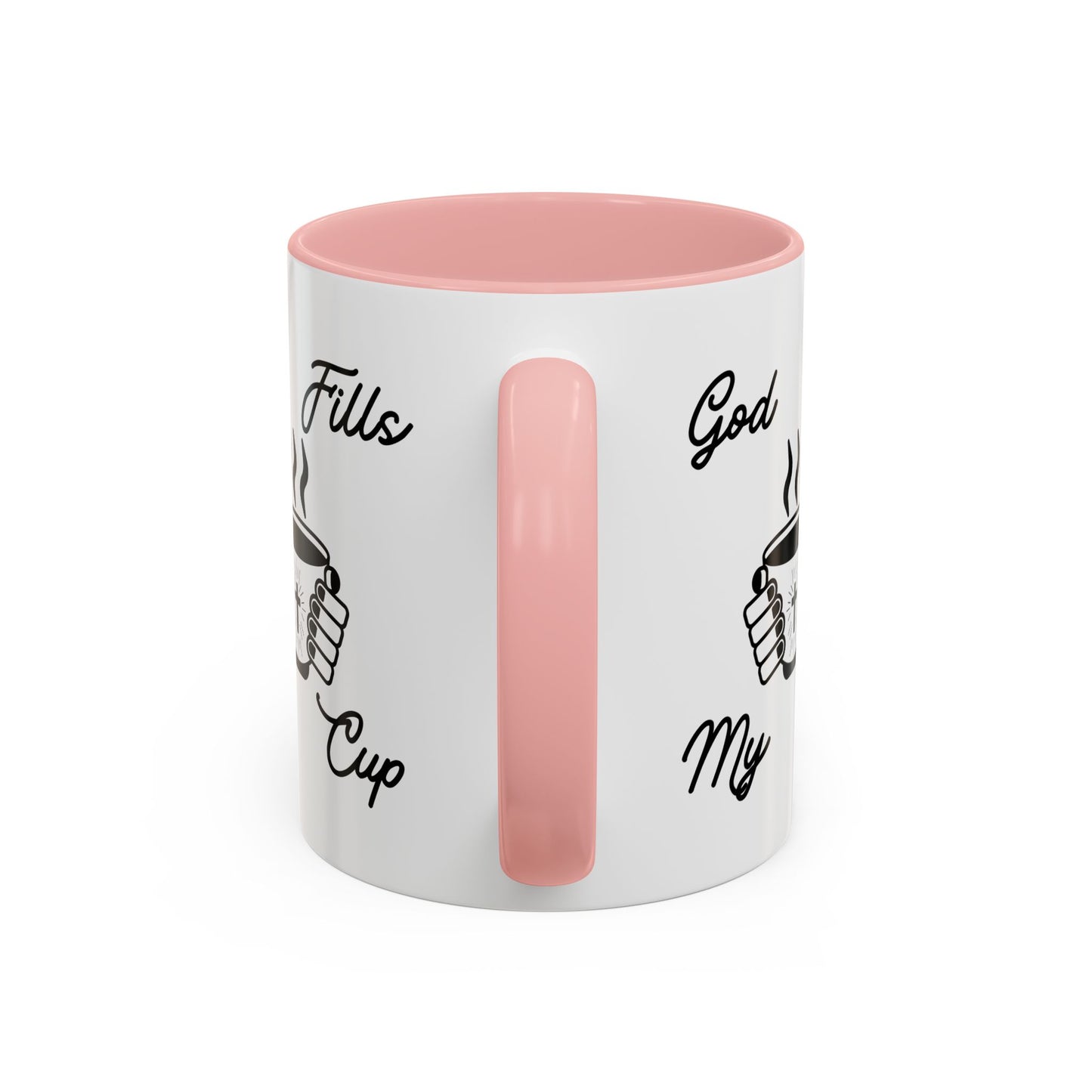 God Fills My Cup Coffee Mug Inspirational Christian Gift for Faith and Encouragement for Coffee Lovers