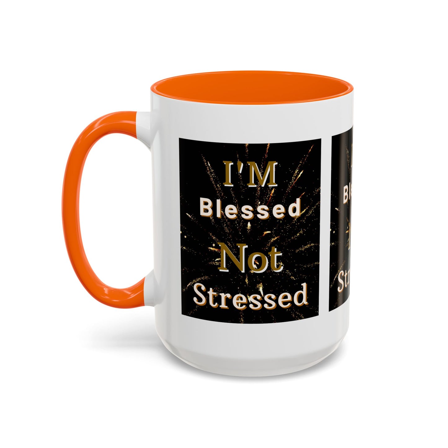 I'm Blessed Not Stressed Coffee Mug Inspirational Christian Gift for Faith-Based Living