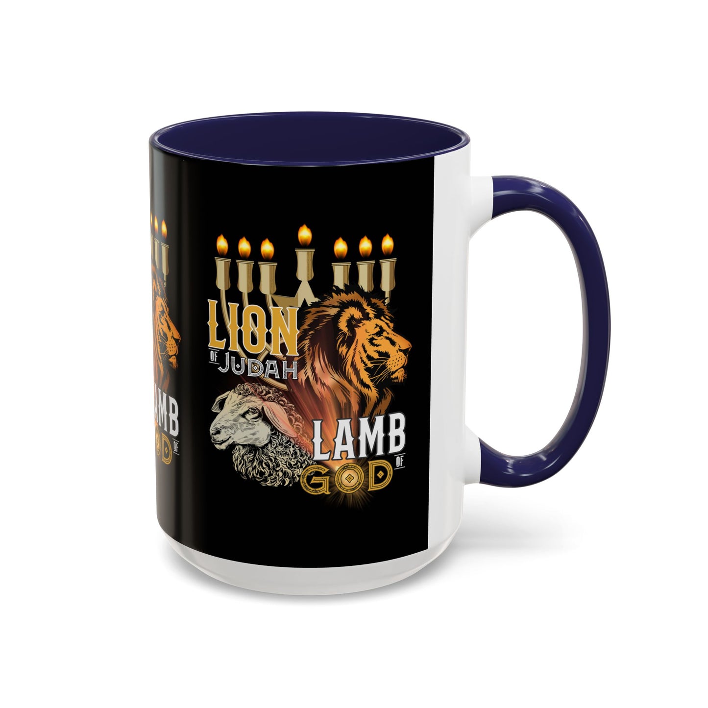 Lion of Judah, Lamb of God Coffee Mug Embrace Faith & Strength